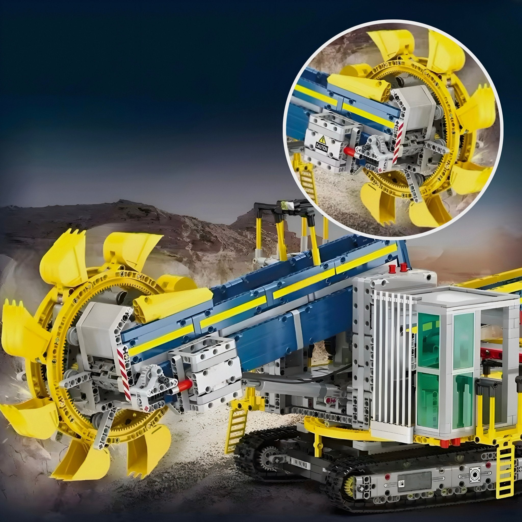 REMOTE CONTROLLED BUCKET WHEEL EXCAVATOR | 3190PCS - BRICKS LAB