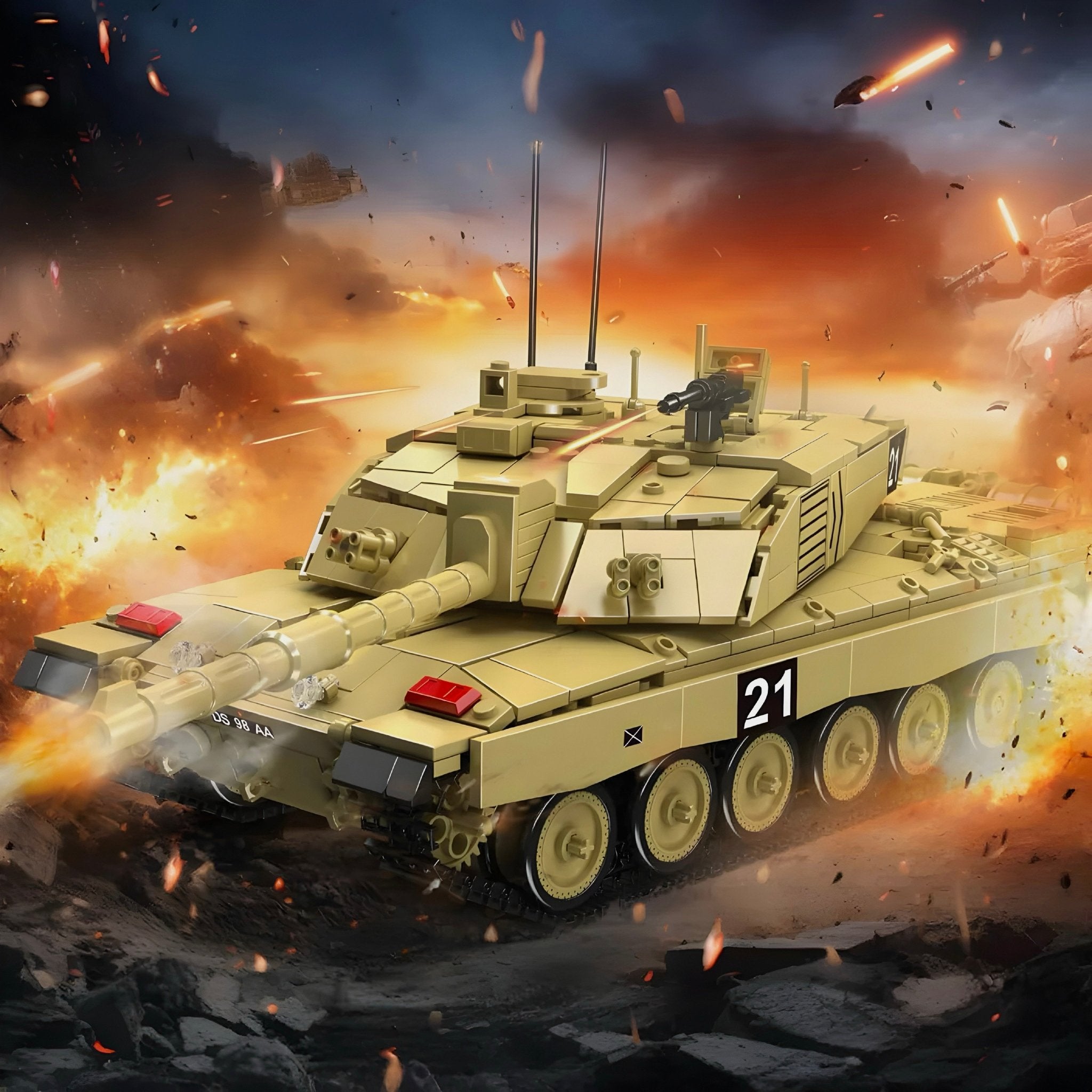 REMOTE CONTROLLED CHALLENGER 2 TANK | 1128PCS - BRICKS LAB