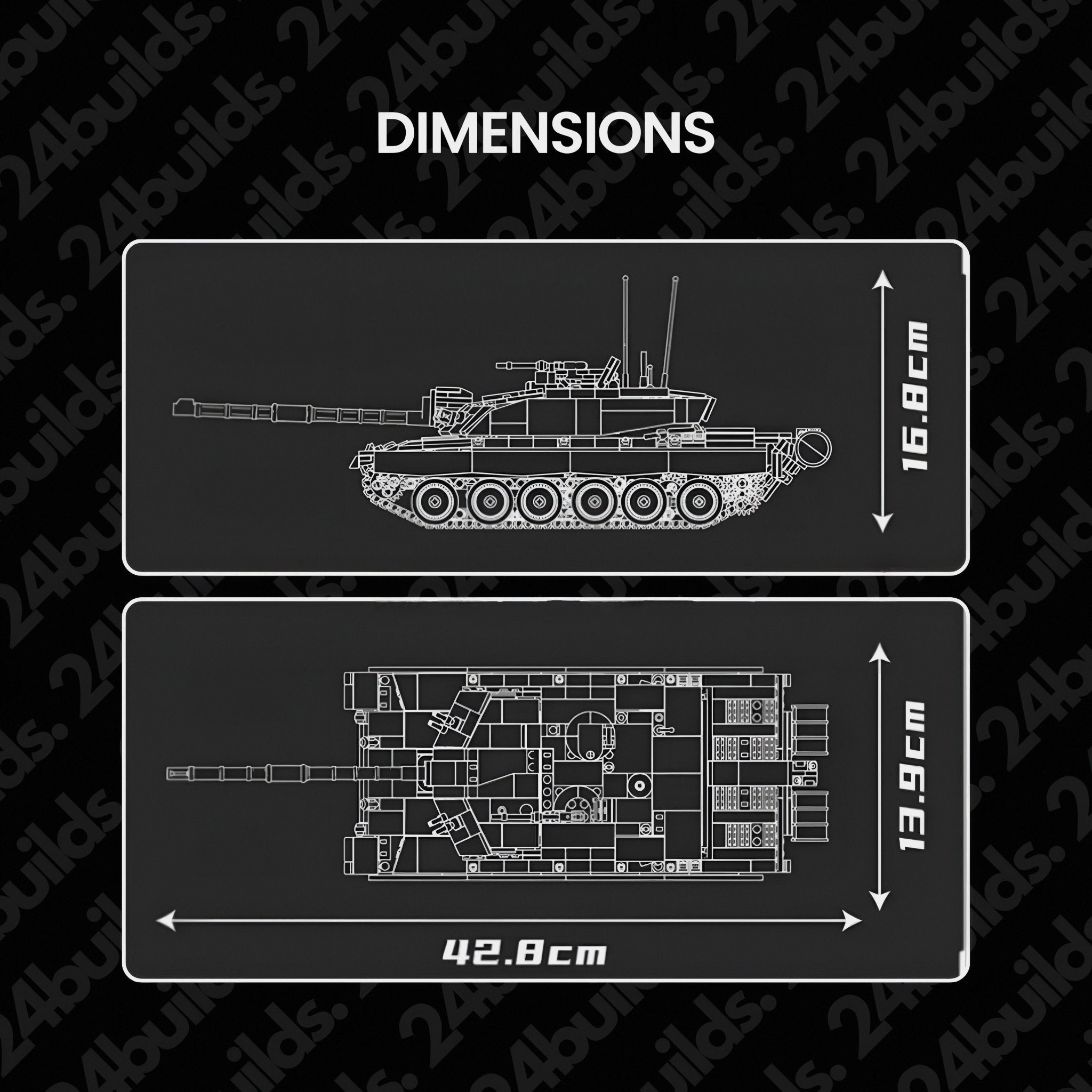 REMOTE CONTROLLED CHALLENGER 2 TANK | 1128PCS - BRICKS LAB