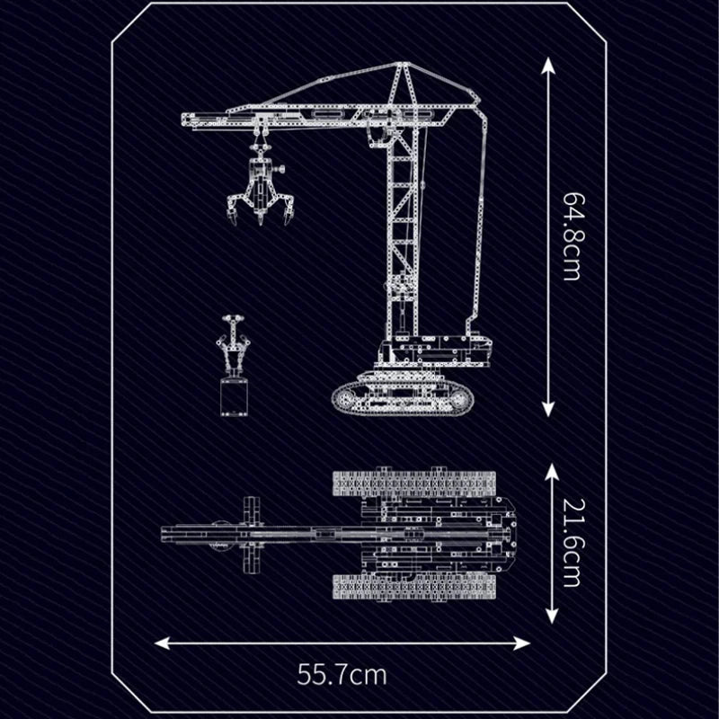 REMOTE CONTROLLED CITY BUILDING CRANE | 1730PCS - BRICKS LAB