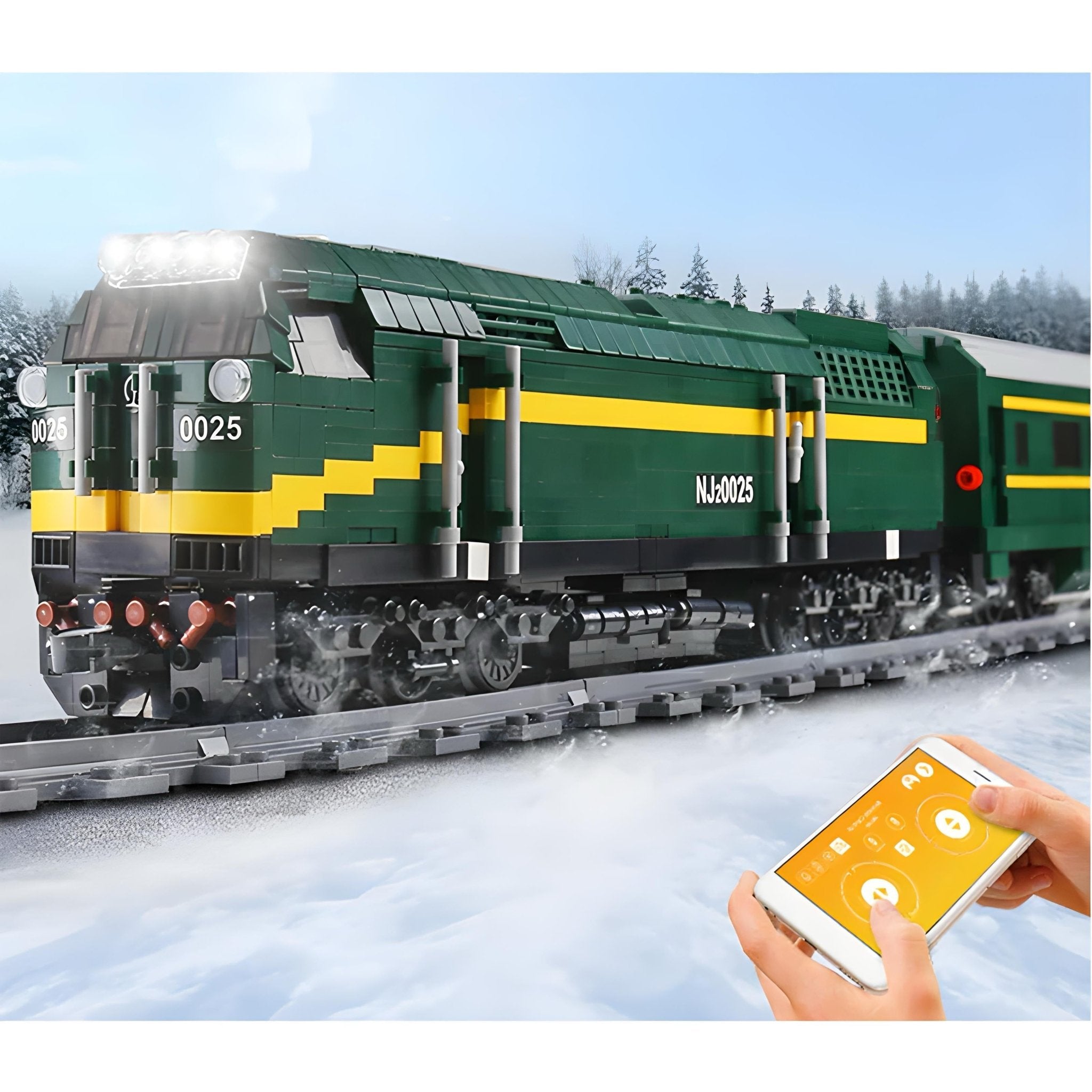 REMOTE CONTROLLED DIESEL LOCOMOTIVE | 2086PCS - BRICKS LAB