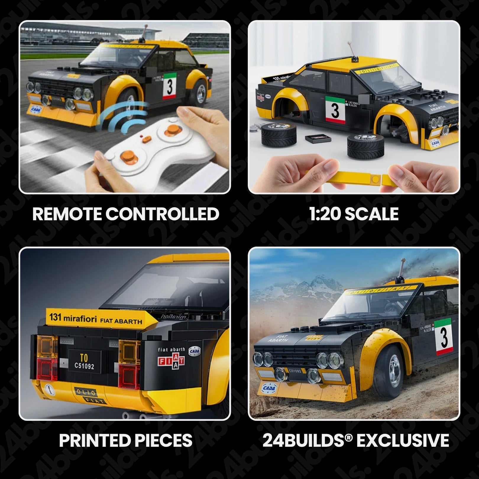 Remote Controlled Fiat Abarth 131 | 218pcs - BRICKS LAB