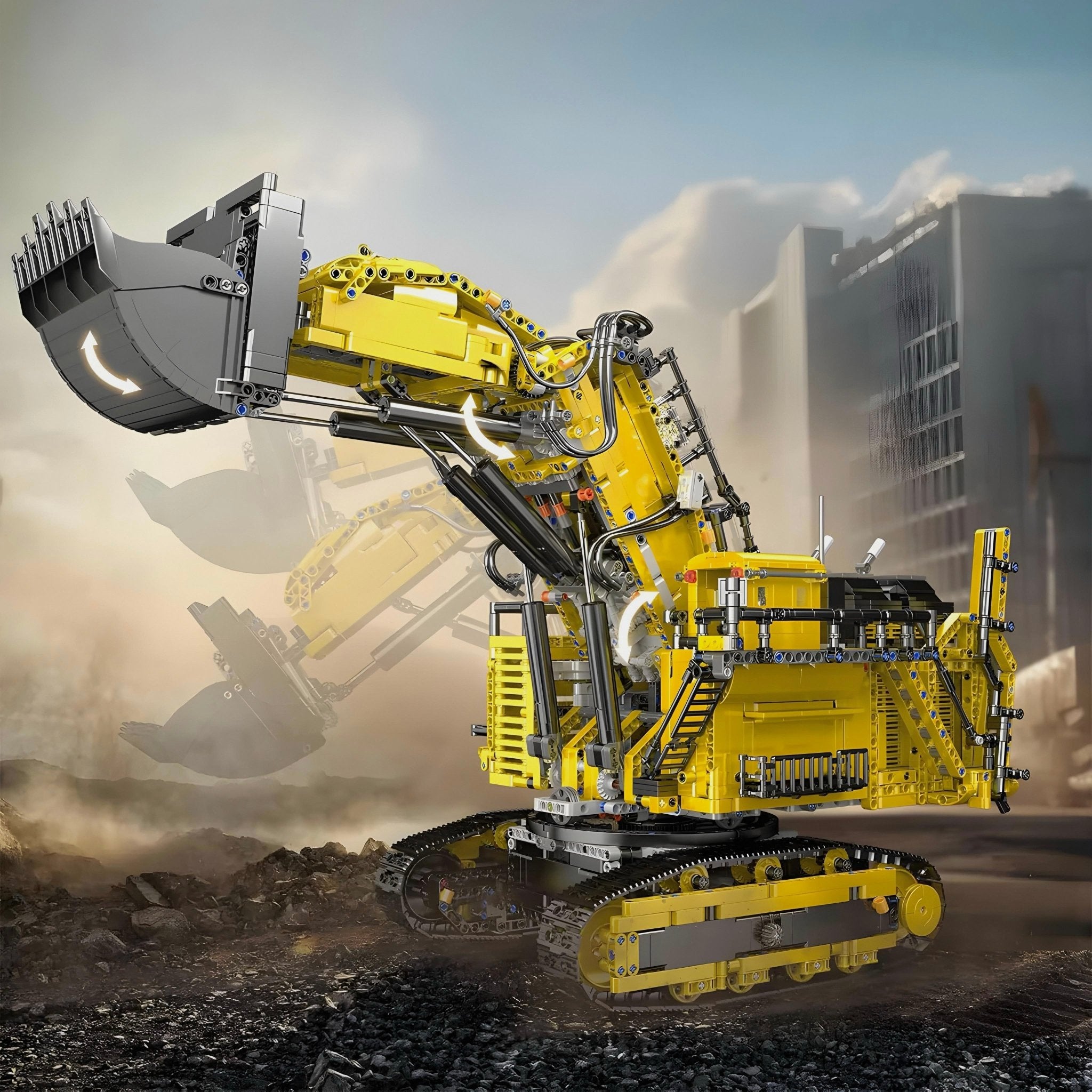 REMOTE CONTROLLED HEAVY DUTY EXCAVATOR | 4768PCS - BRICKS LAB
