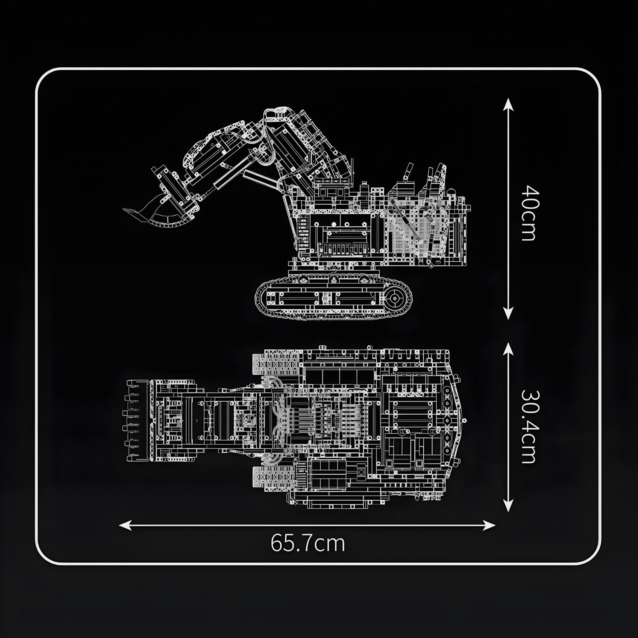 REMOTE CONTROLLED HEAVY DUTY EXCAVATOR | 4768PCS - BRICKS LAB