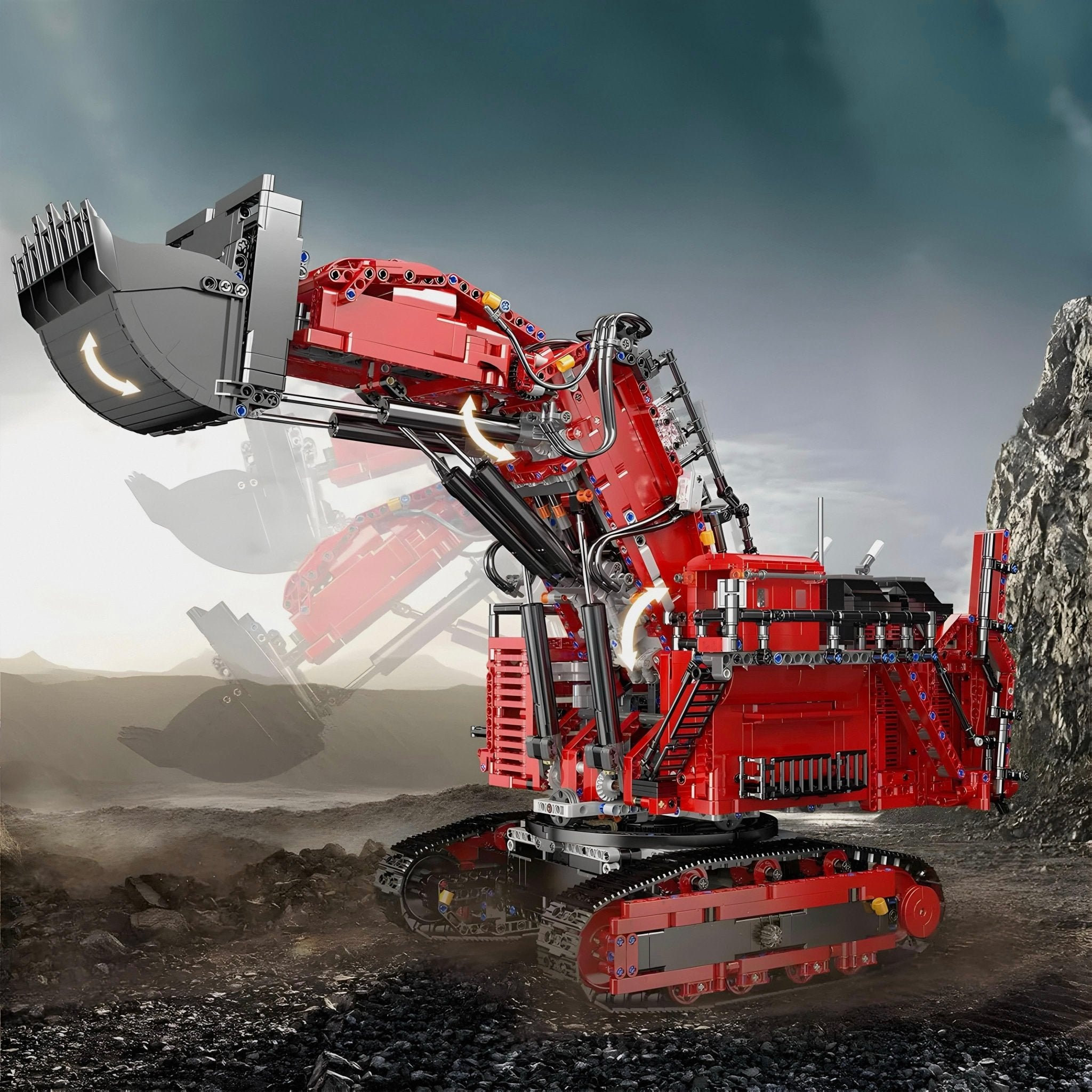 REMOTE CONTROLLED HEAVY DUTY EXCAVATOR | 4768PCS - BRICKS LAB