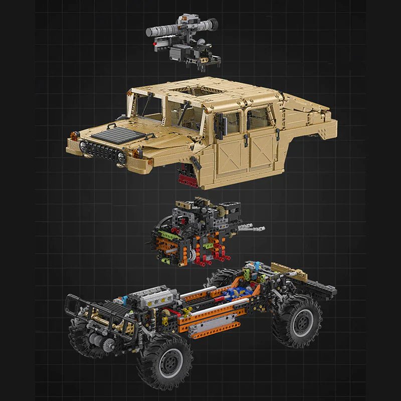 REMOTE CONTROLLED HUMVEE | 3934PCS - BRICKS LAB