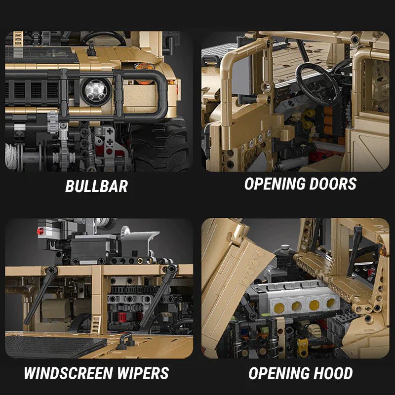 REMOTE CONTROLLED HUMVEE | 3934PCS - BRICKS LAB