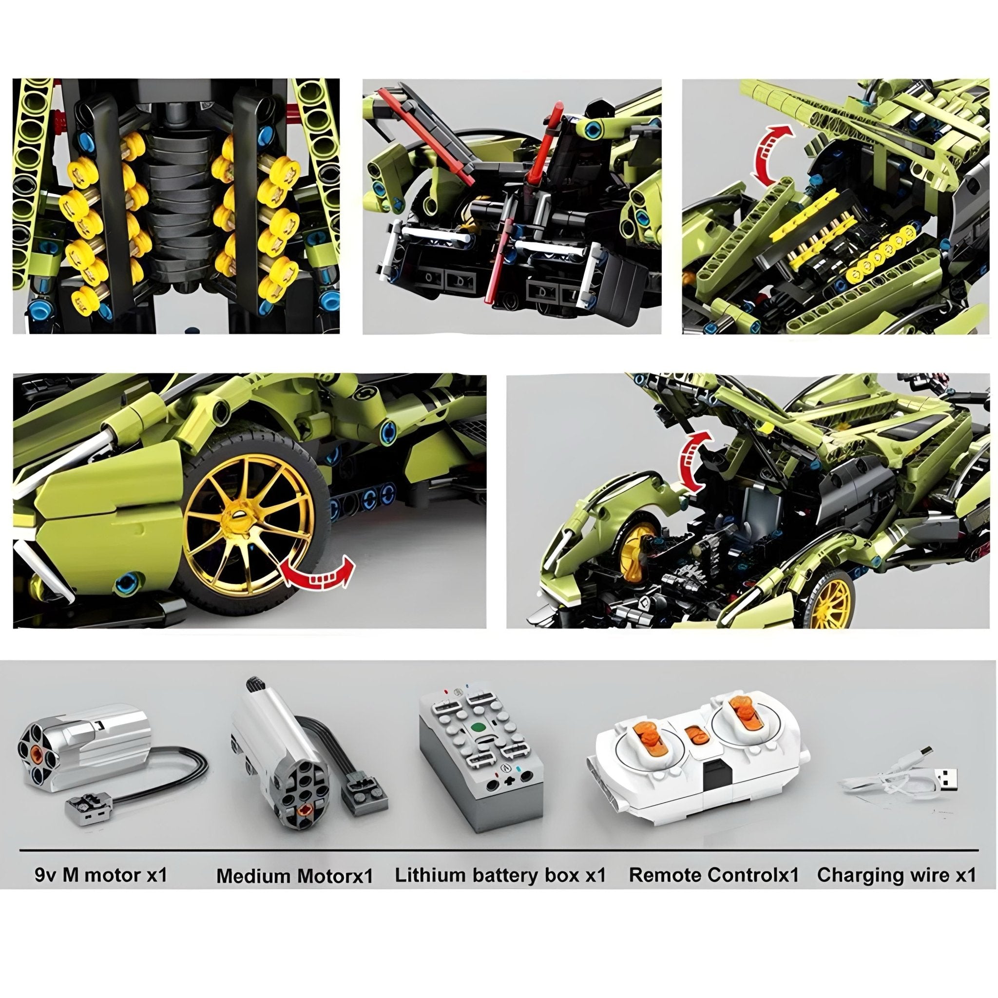 Remote Controlled Italian Concept | 1039pcs - BRICKS LAB