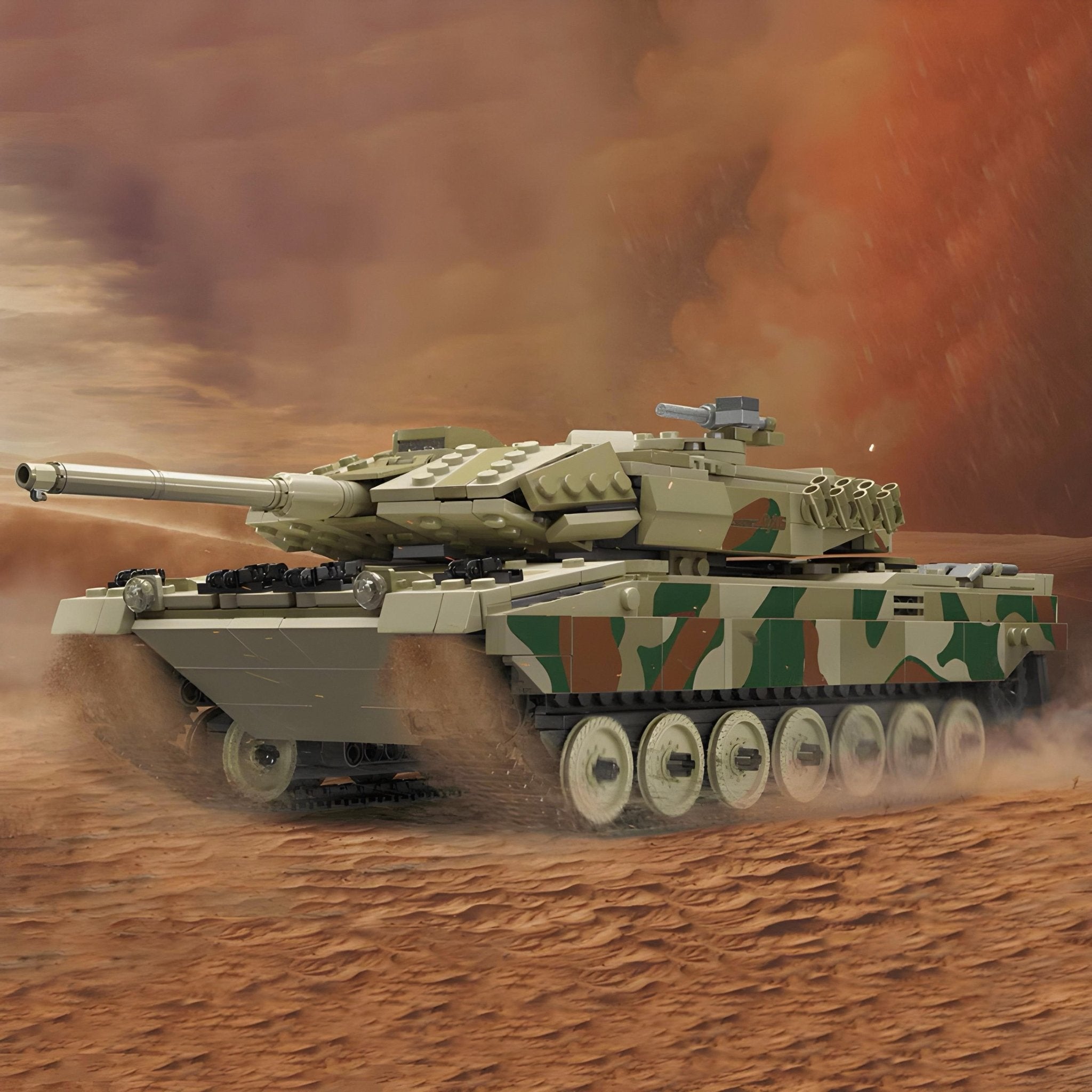 REMOTE CONTROLLED LEOPARD TANK | 1092PCS - BRICKS LAB