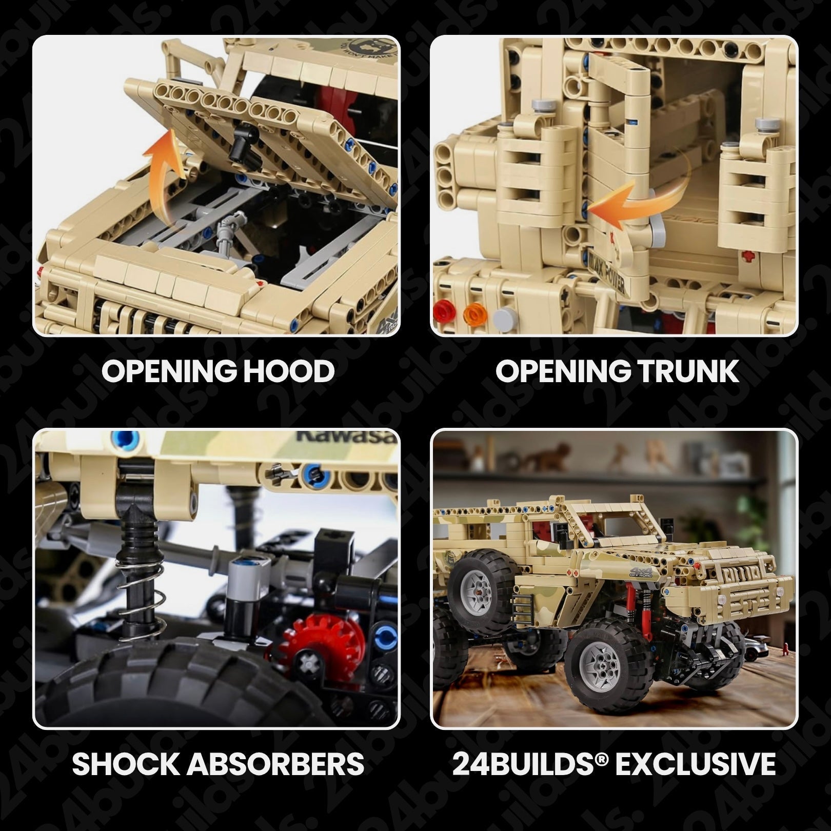 Remote Controlled Military 4x4 | 2032pcs - BRICKS LAB