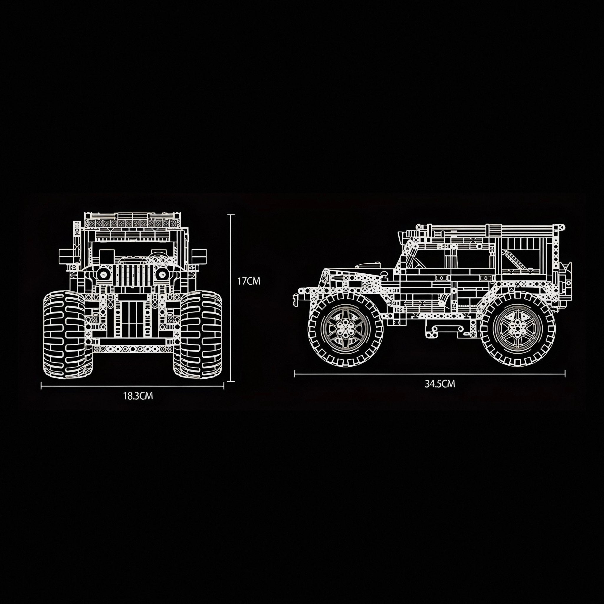 Remote Controlled Oversized Off Roader | 1289pcs - BRICKS LAB