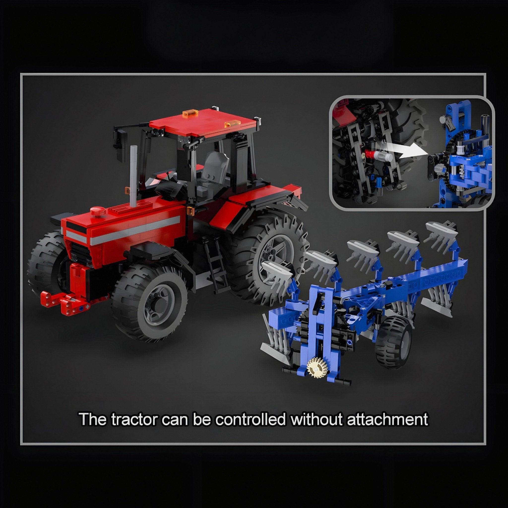 REMOTE CONTROLLED PLOWING TRACTOR | 1676PCS - BRICKS LAB