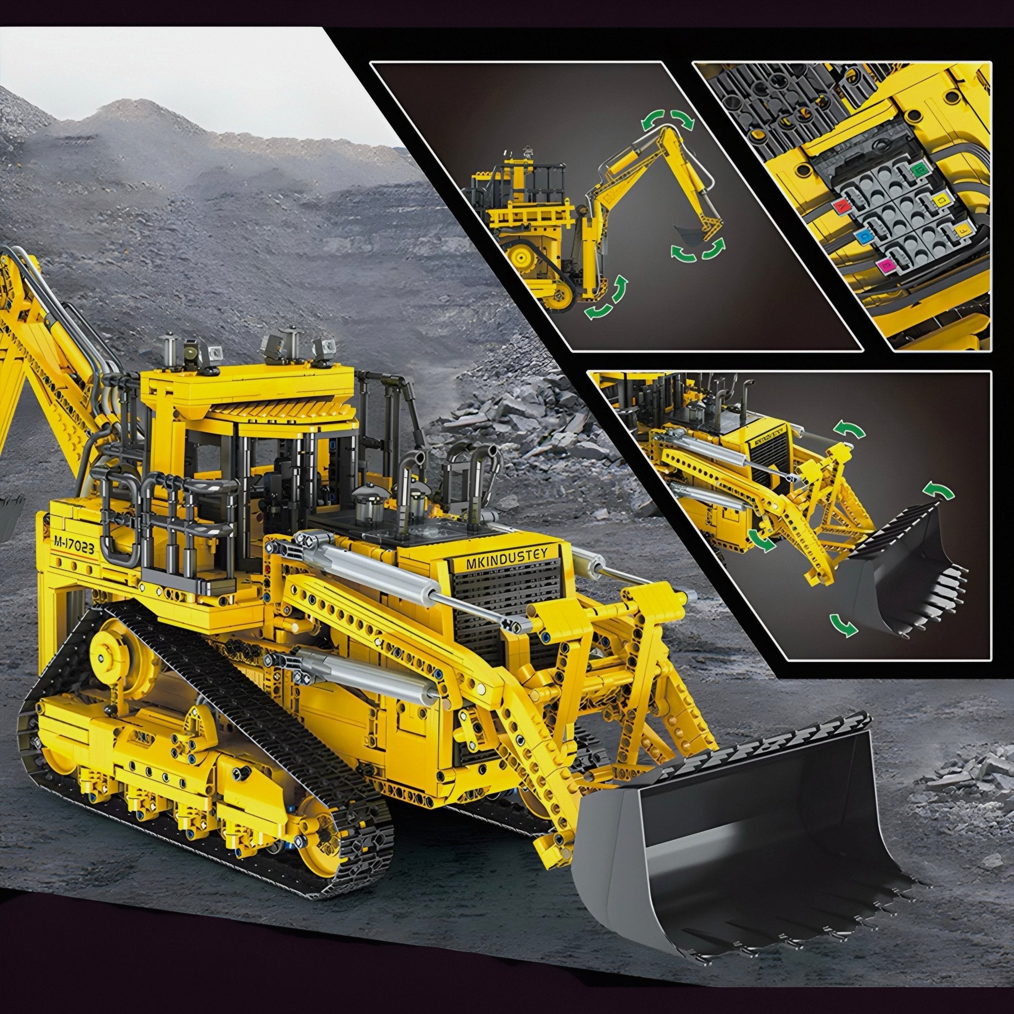 REMOTE CONTROLLED PNEUMATIC BACKHOE LOADER | 3960PCS - BRICKS LAB