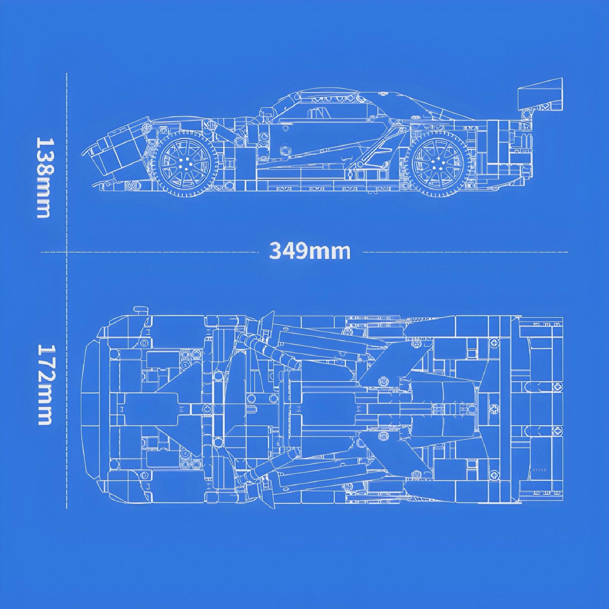 Remote Controlled Race Spec GT Hypercar | 1258pcs - BRICKS LAB
