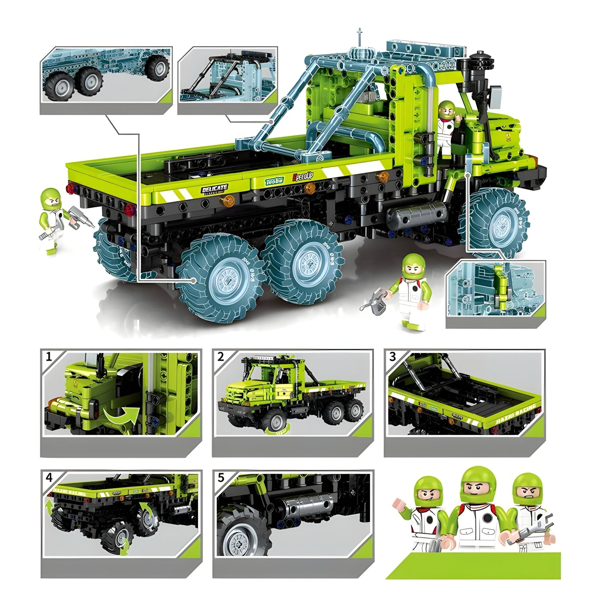 REMOTE CONTROLLED RECOVERY TRUCK | 1336PCS - BRICKS LAB