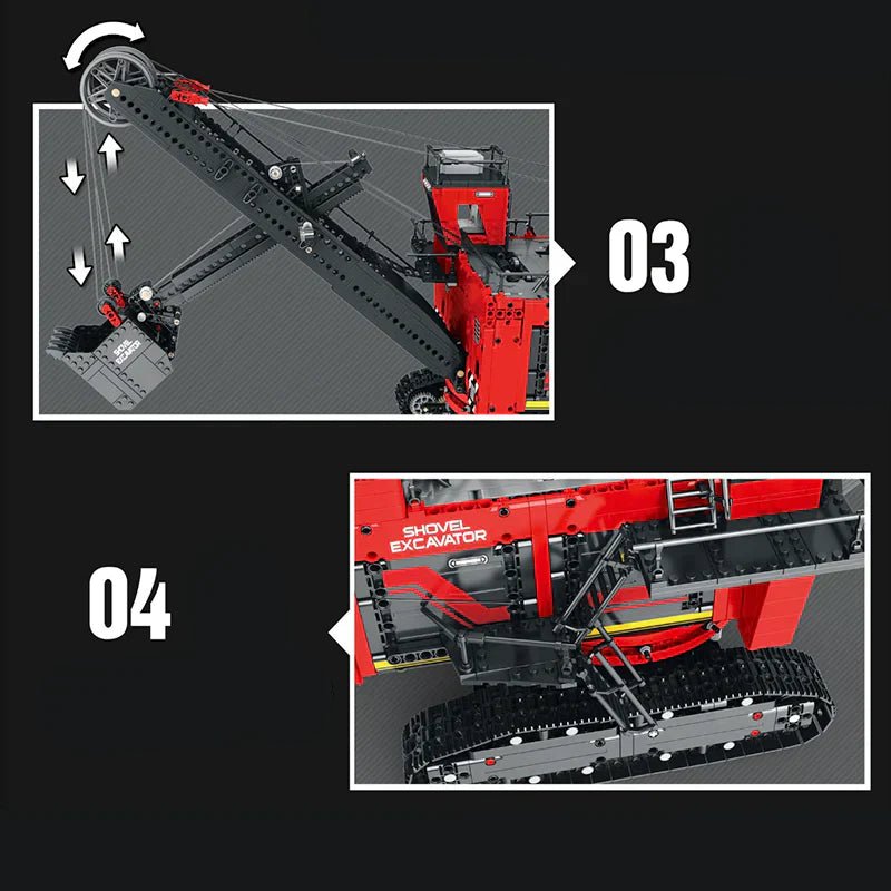 REMOTE CONTROLLED ROPE SHOVEL | 2968PCS - BRICKS LAB
