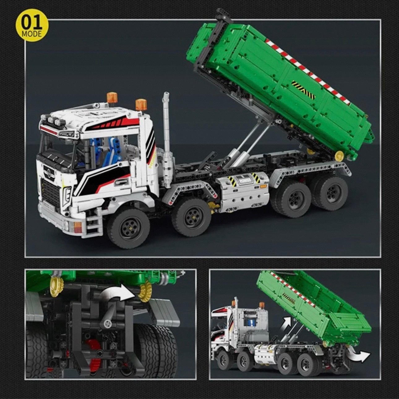 REMOTE CONTROLLED SKIP & TOW TRUCK | 2950PCS - BRICKS LAB