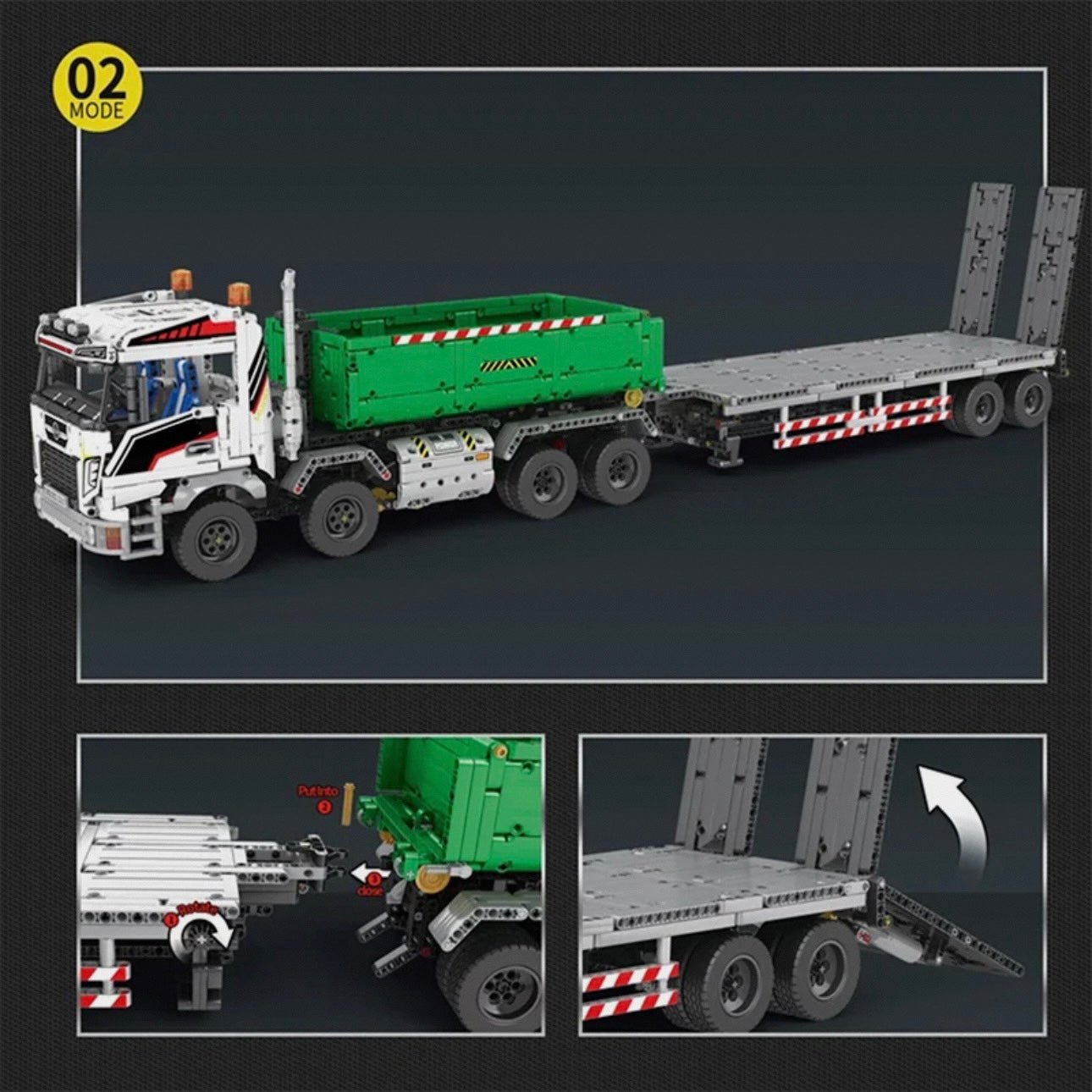 REMOTE CONTROLLED SKIP & TOW TRUCK | 2950PCS - BRICKS LAB