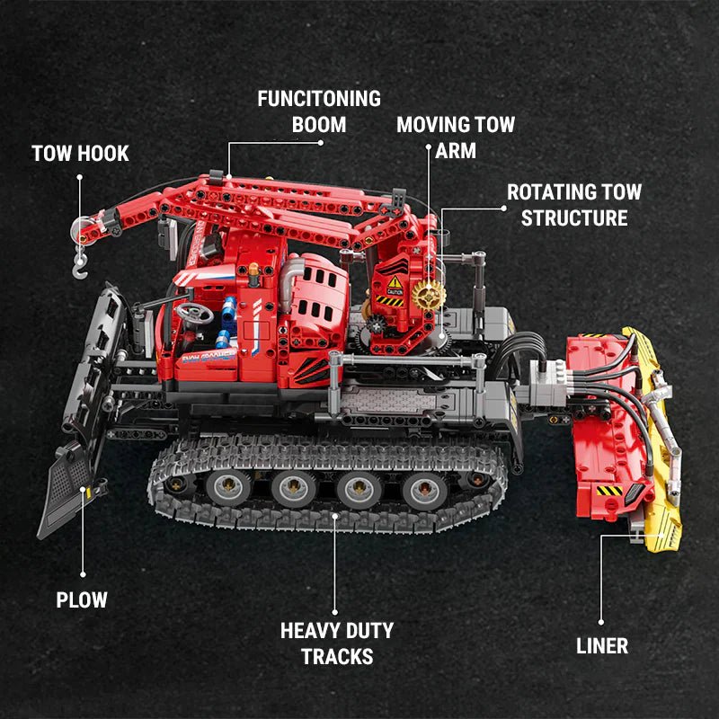 REMOTE CONTROLLED SNOW GROOMER | 1099PCS - BRICKS LAB