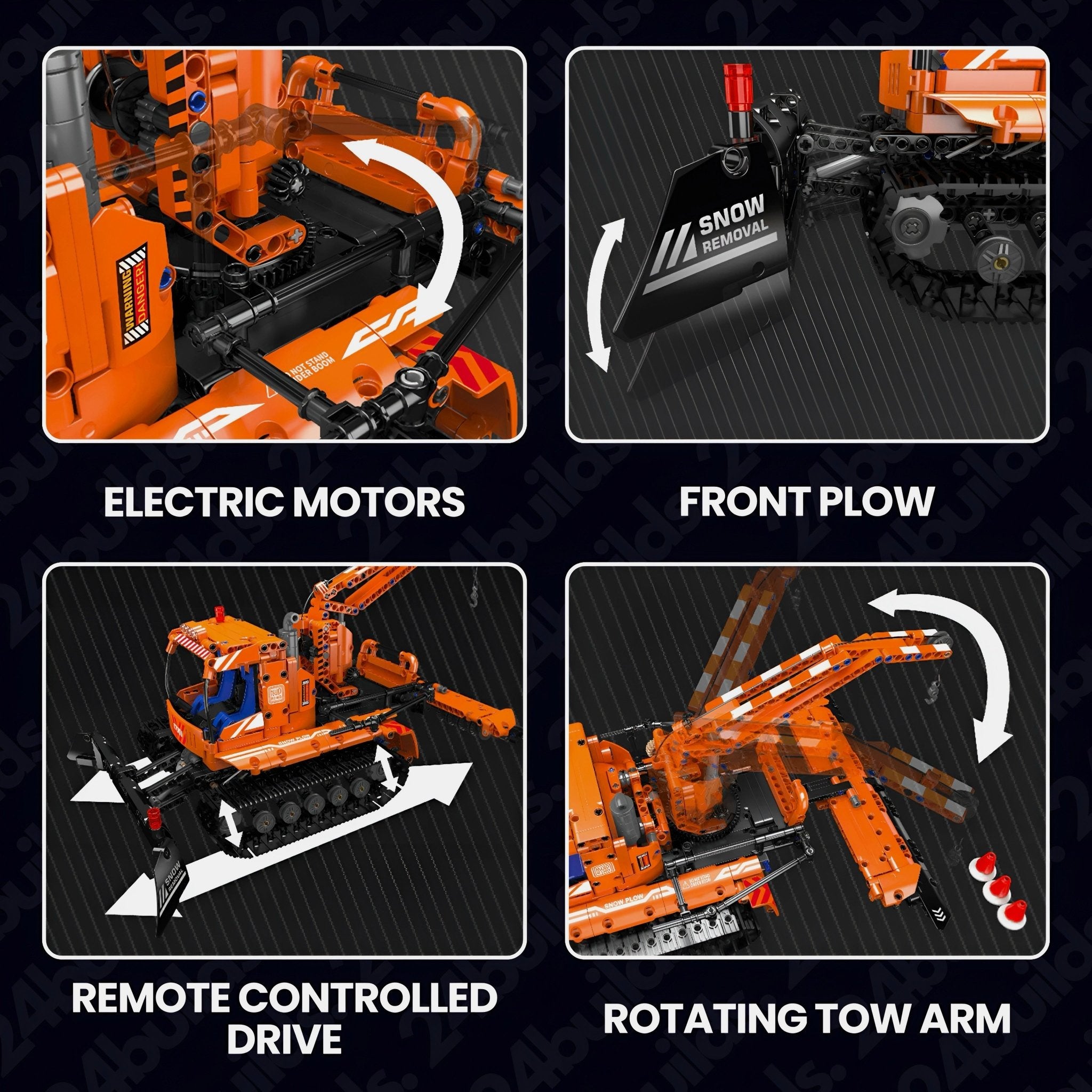 REMOTE CONTROLLED SNOW PLOW | 1240PCS - BRICKS LAB