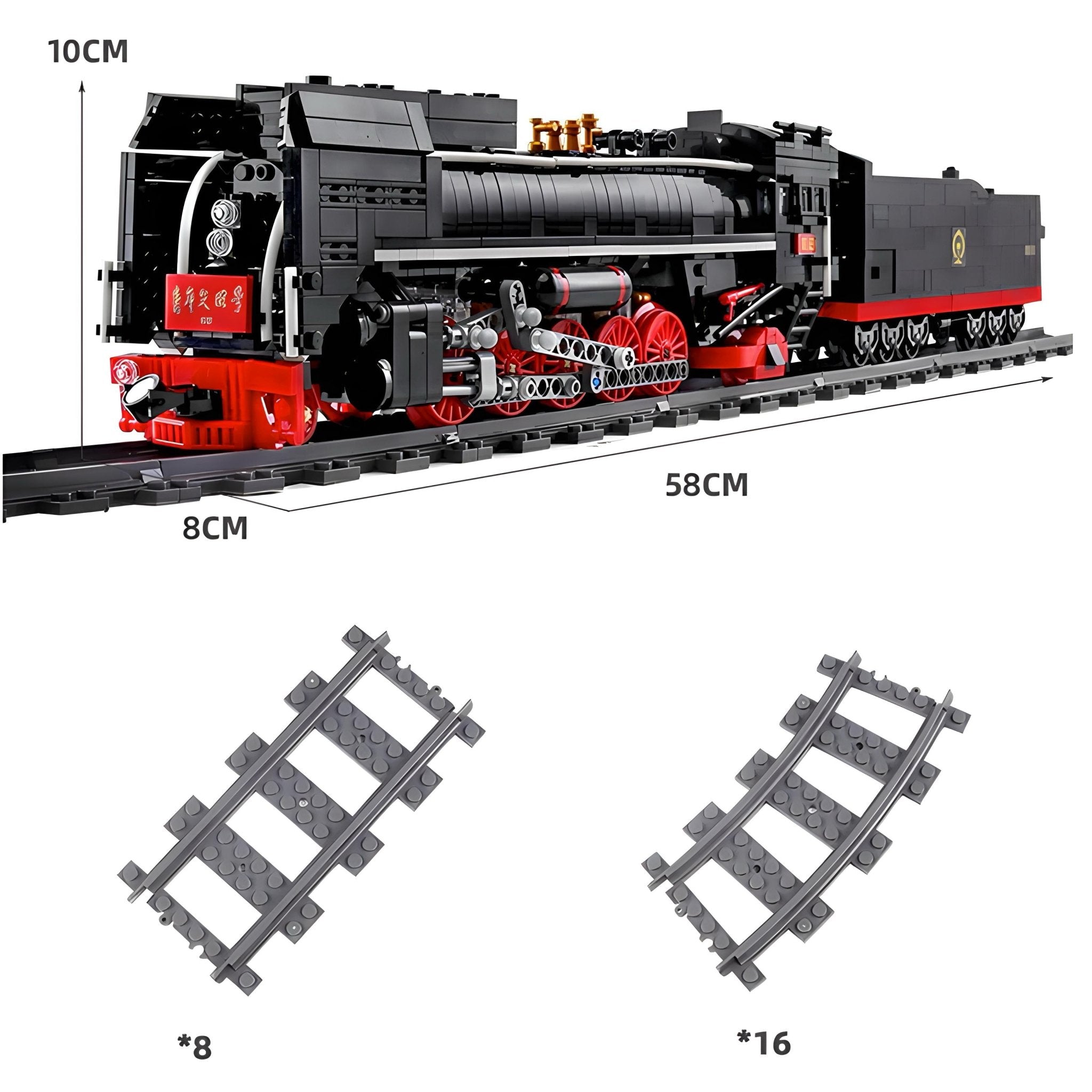 REMOTE CONTROLLED STEAM TRAIN | 1552PCS - BRICKS LAB