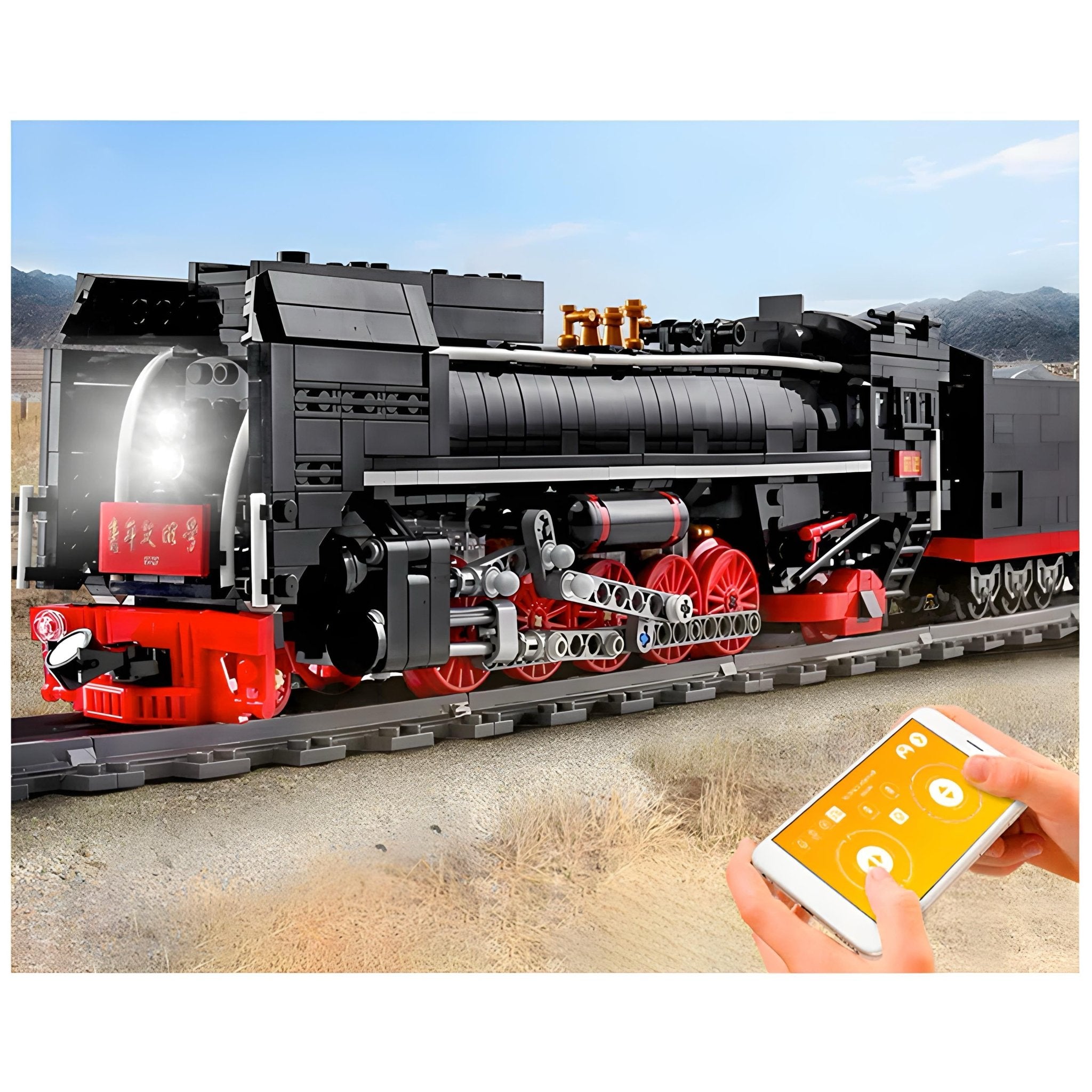 REMOTE CONTROLLED STEAM TRAIN | 1552PCS - BRICKS LAB