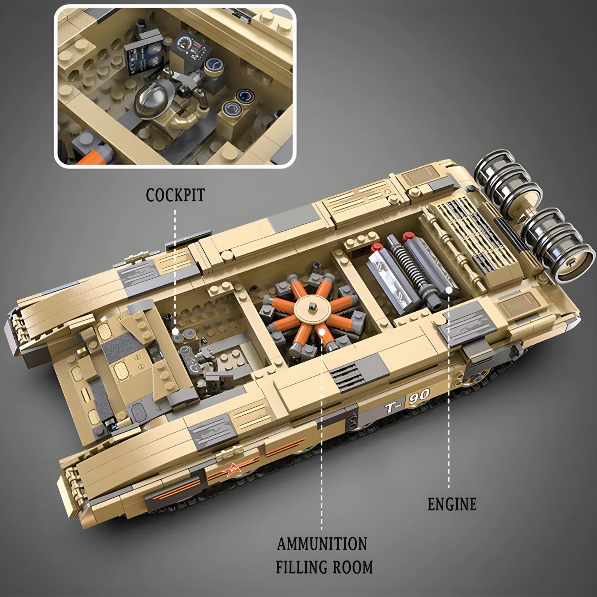 REMOTE CONTROLLED TANK | 1724PCS - BRICKS LAB