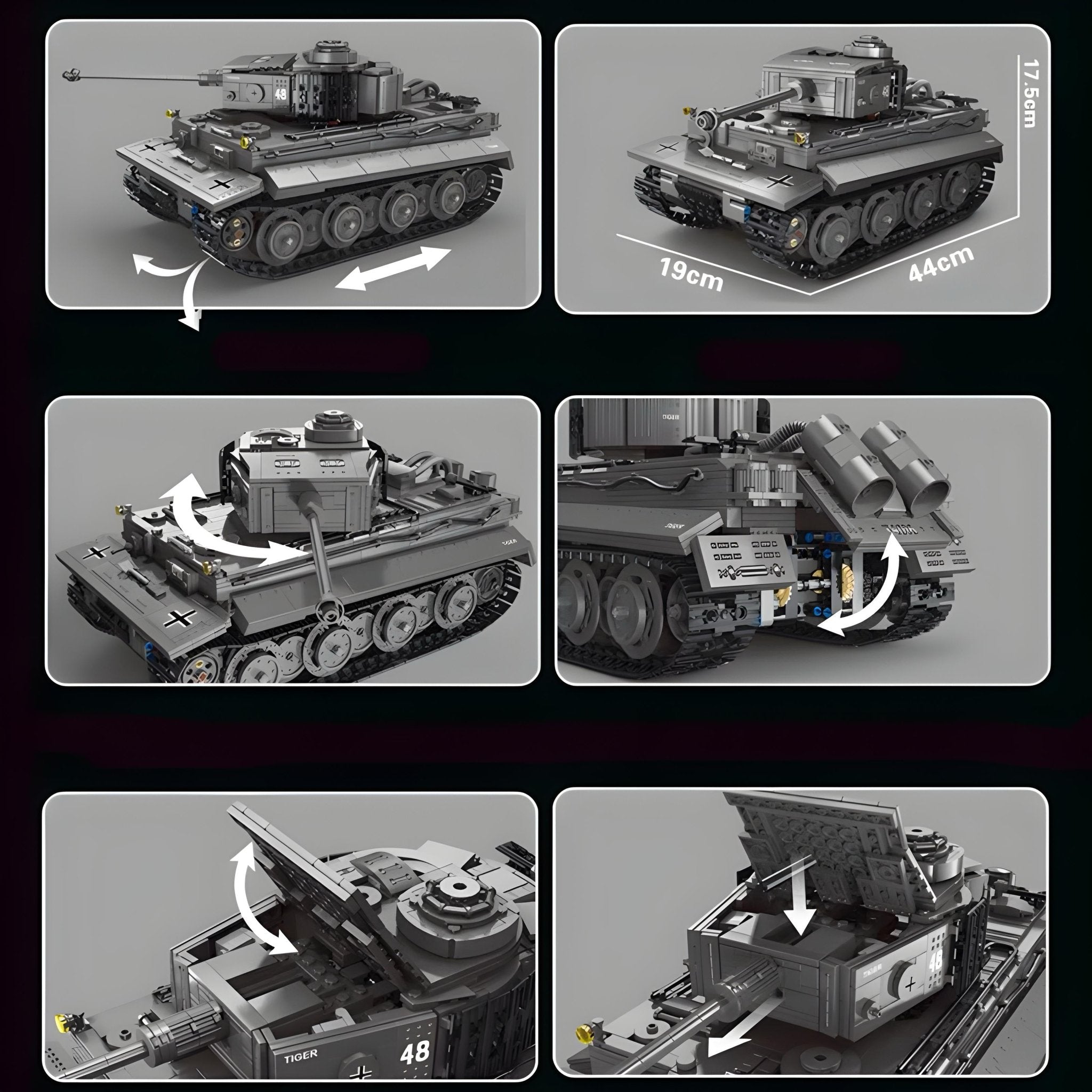 REMOTE CONTROLLED TIGER TANK | 2236PCS - BRICKS LAB