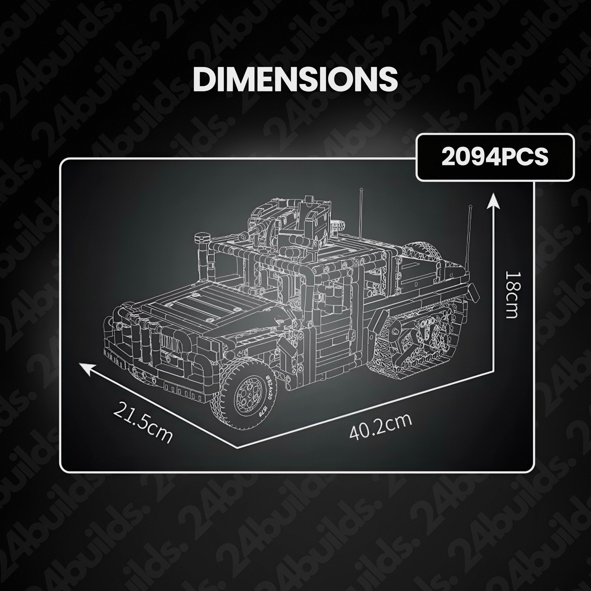 REMOTE CONTROLLED TRACKED OFF ROADER | 2094PCS - BRICKS LAB