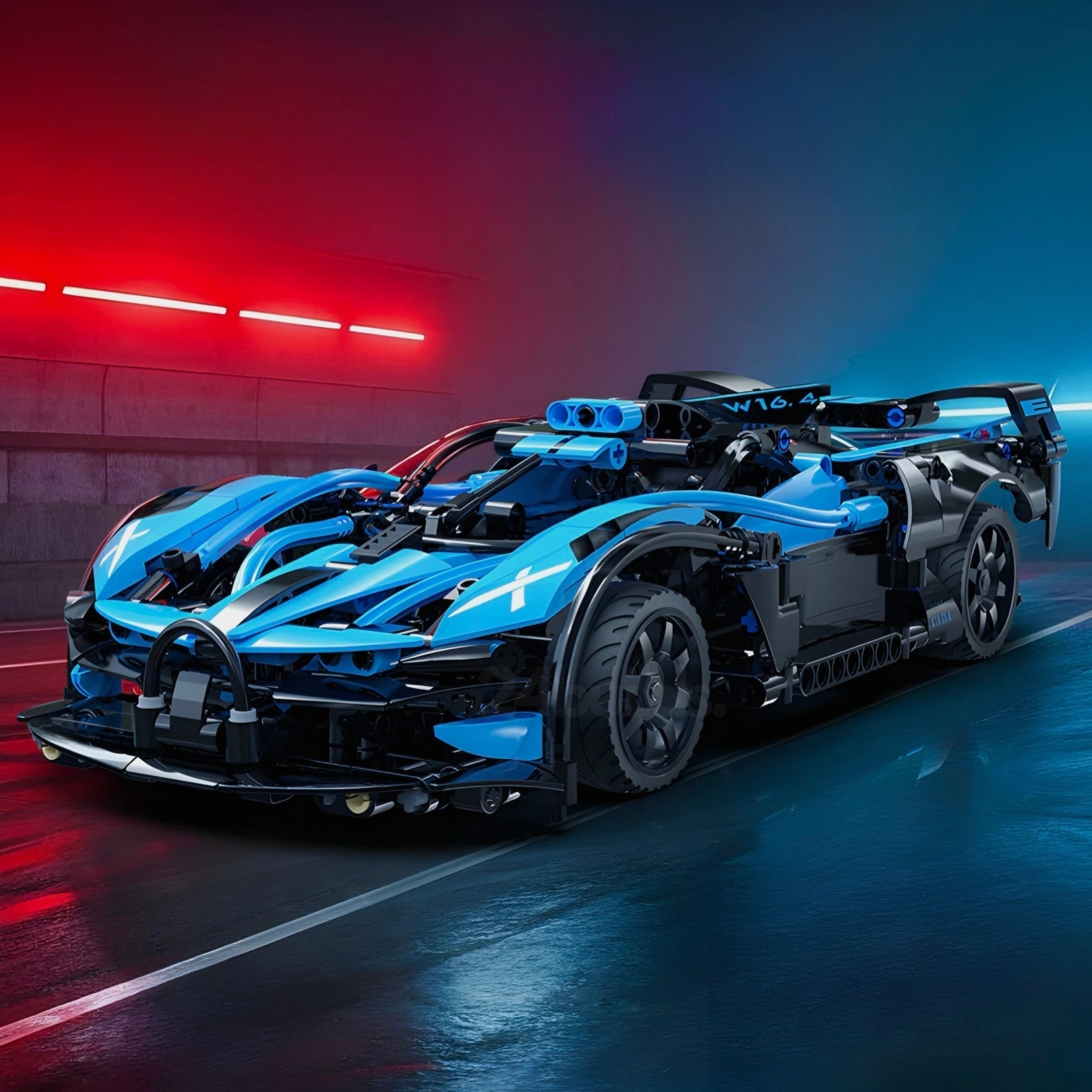 Remote Controlled W16 Track Hypercar | 1382pcs - BRICKS LAB