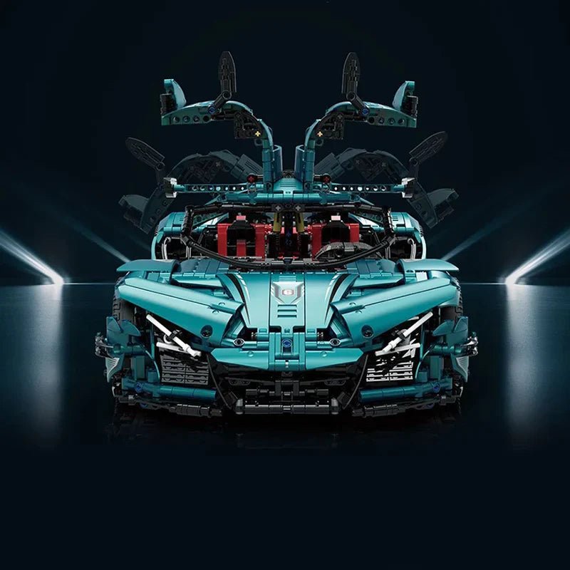 Satin Blue "Intense Emotion" Hypercar | 3468pcs - BRICKS LAB
