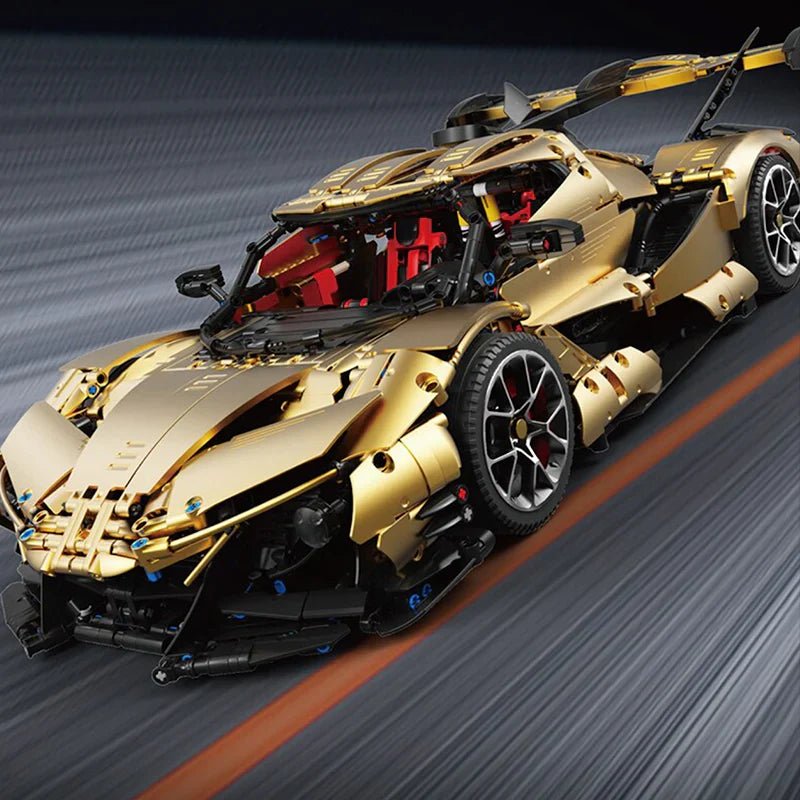 Satin Gold "Intense Emotion" Hypercar | 3667pcs - BRICKS LAB