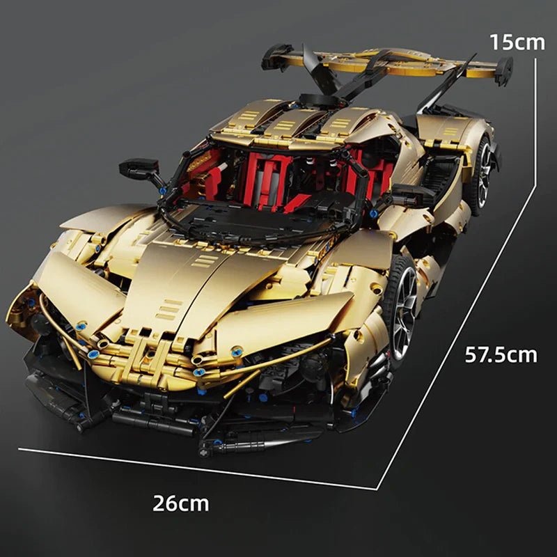 Satin Gold "Intense Emotion" Hypercar | 3667pcs - BRICKS LAB