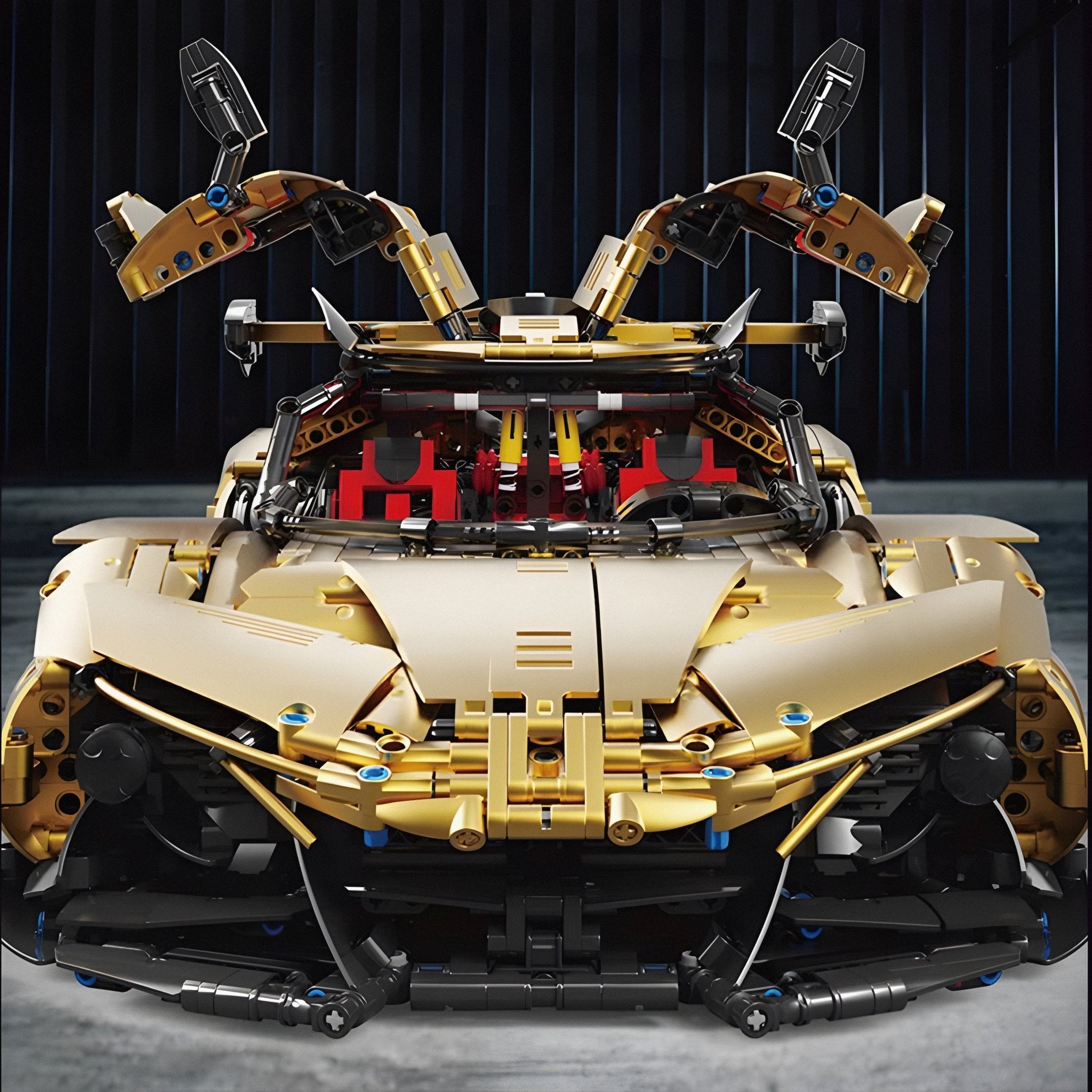 Satin Gold "Intense Emotion" Hypercar | 3667pcs - BRICKS LAB