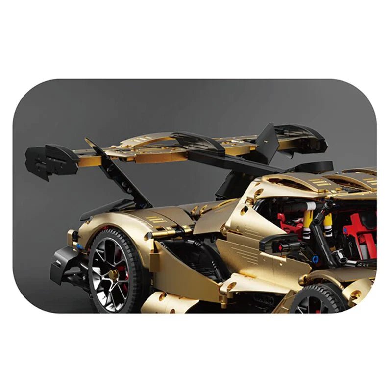 Satin Gold "Intense Emotion" Hypercar | 3667pcs - BRICKS LAB