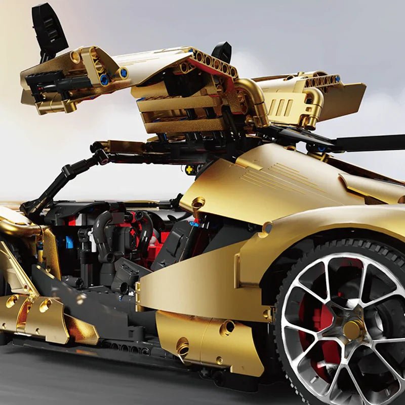 Satin Gold "Intense Emotion" Hypercar | 3667pcs - BRICKS LAB