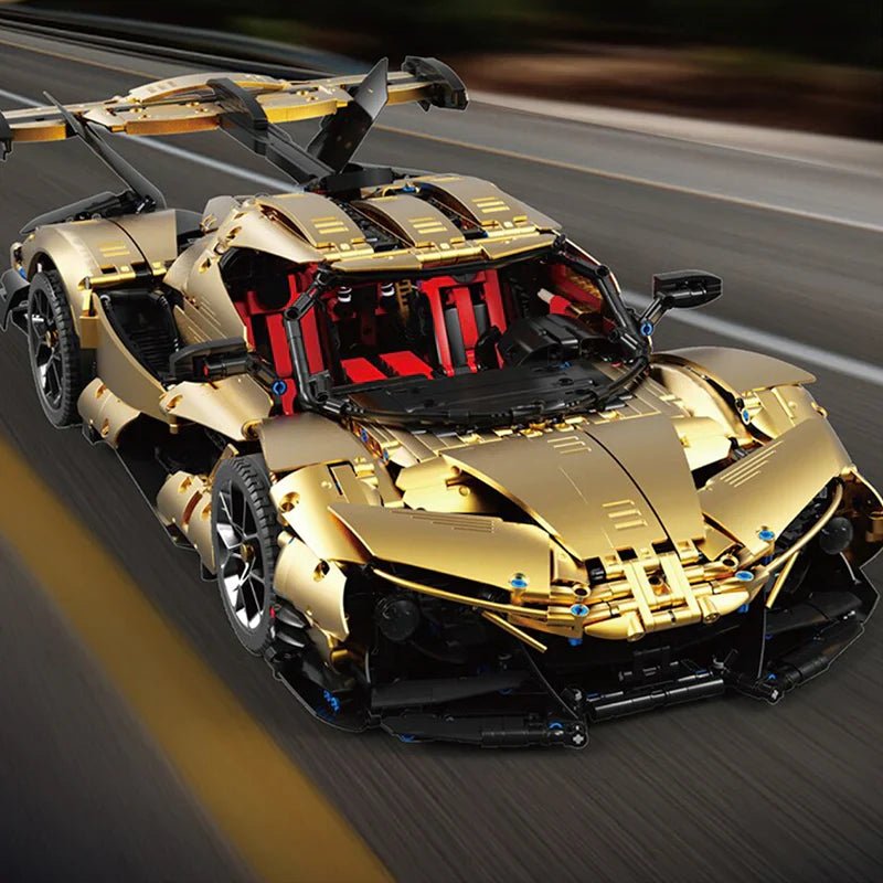 Satin Gold "Intense Emotion" Hypercar | 3667pcs - BRICKS LAB