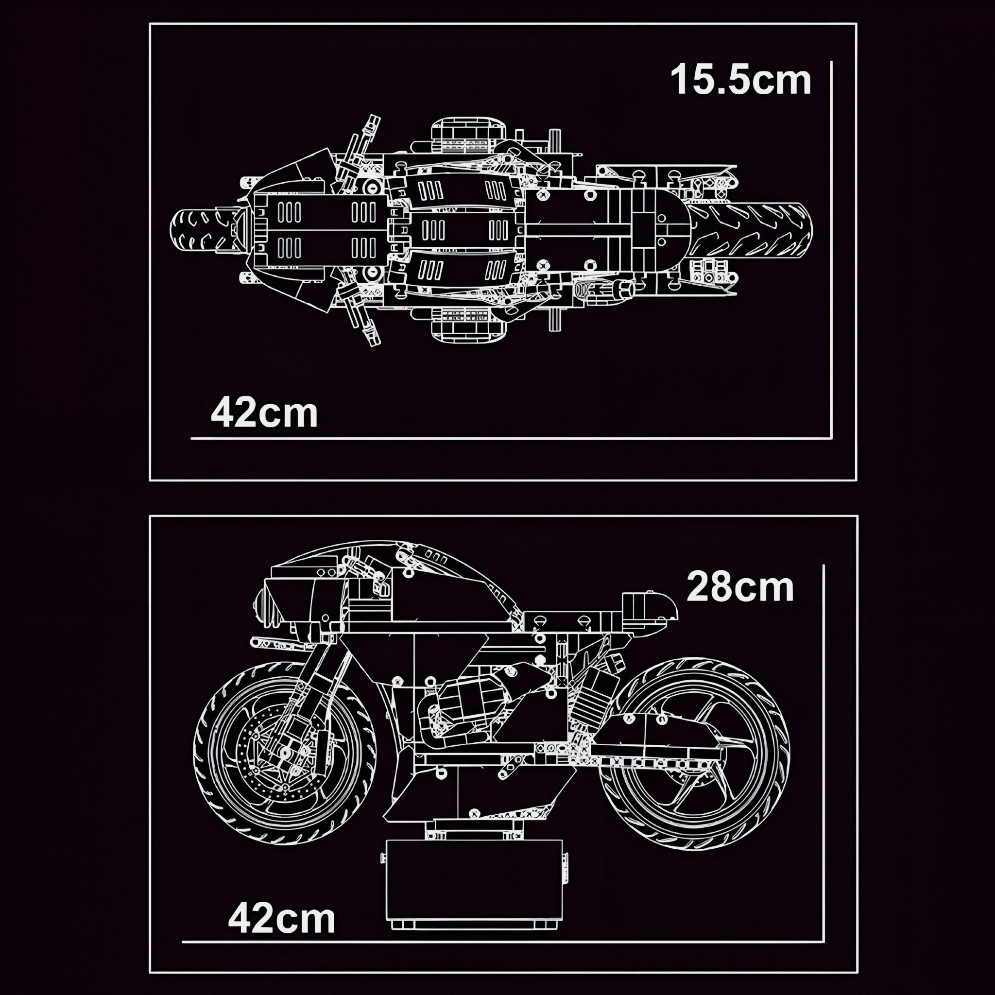 SATIN PURPLE HYPERBIKE | 1446PCS - BRICKS LAB