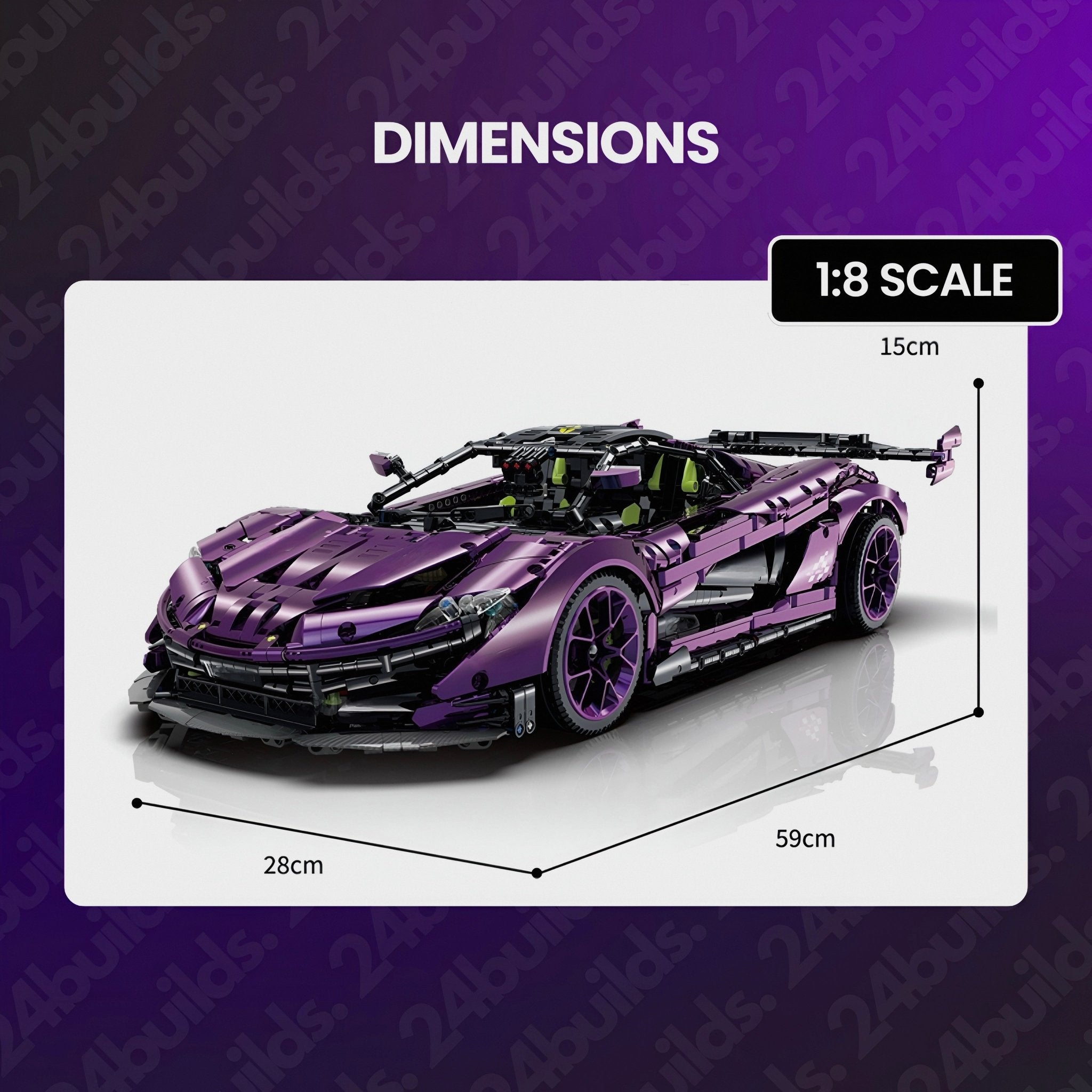 Satin Purple P1 GTR | 3568pcs - BRICKS LAB
