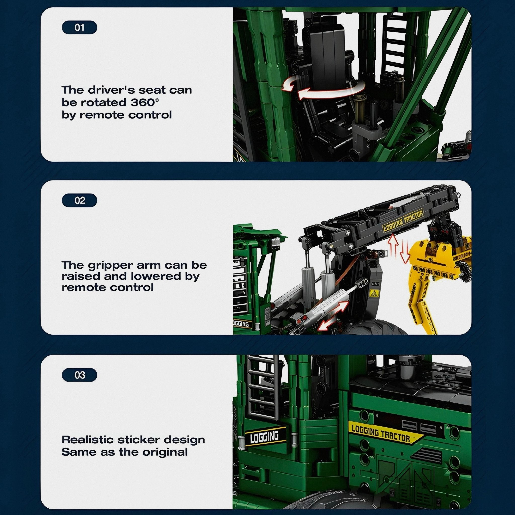 SKIDDER TRACTOR | 1740PCS - BRICKS LAB