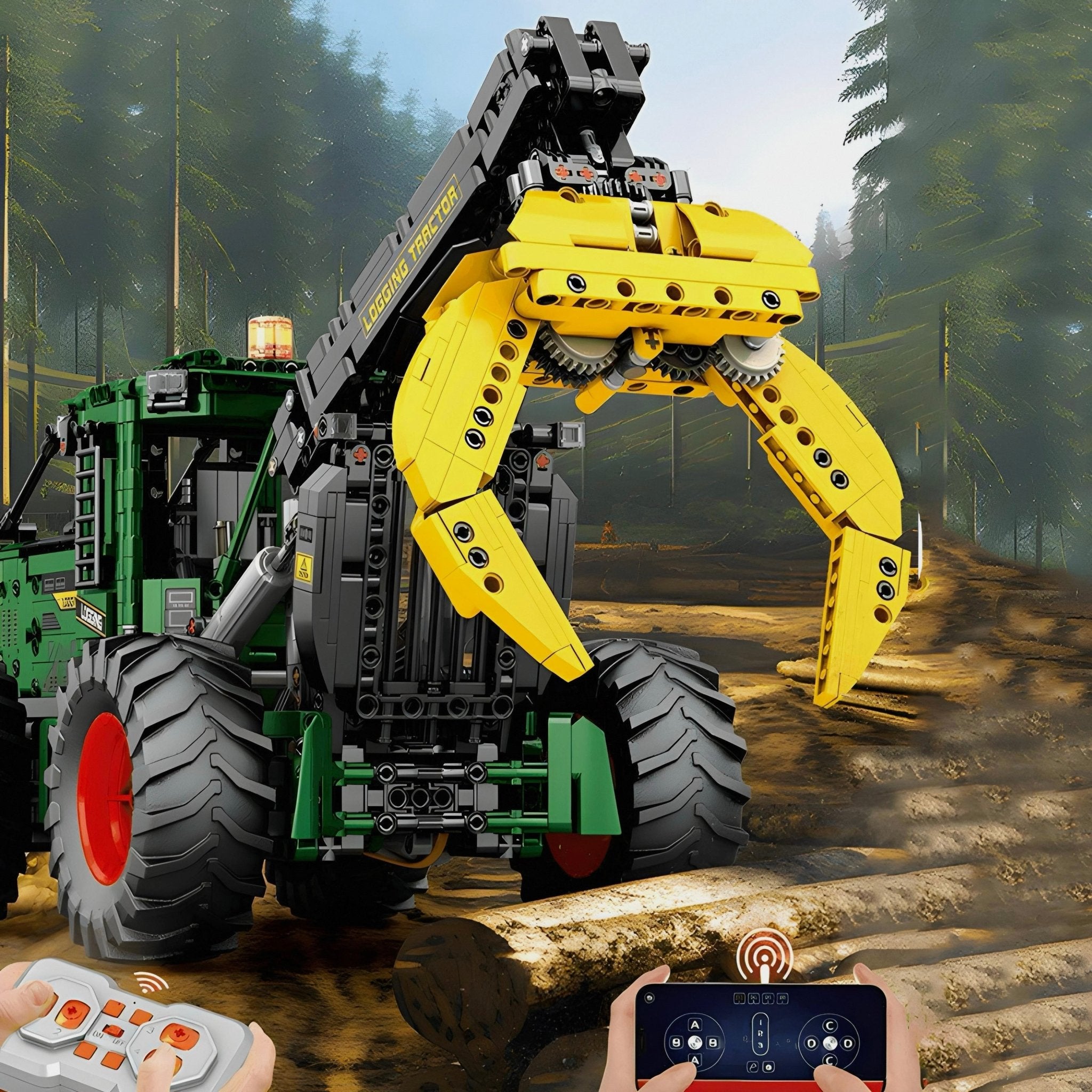 SKIDDER TRACTOR | 1740PCS - BRICKS LAB