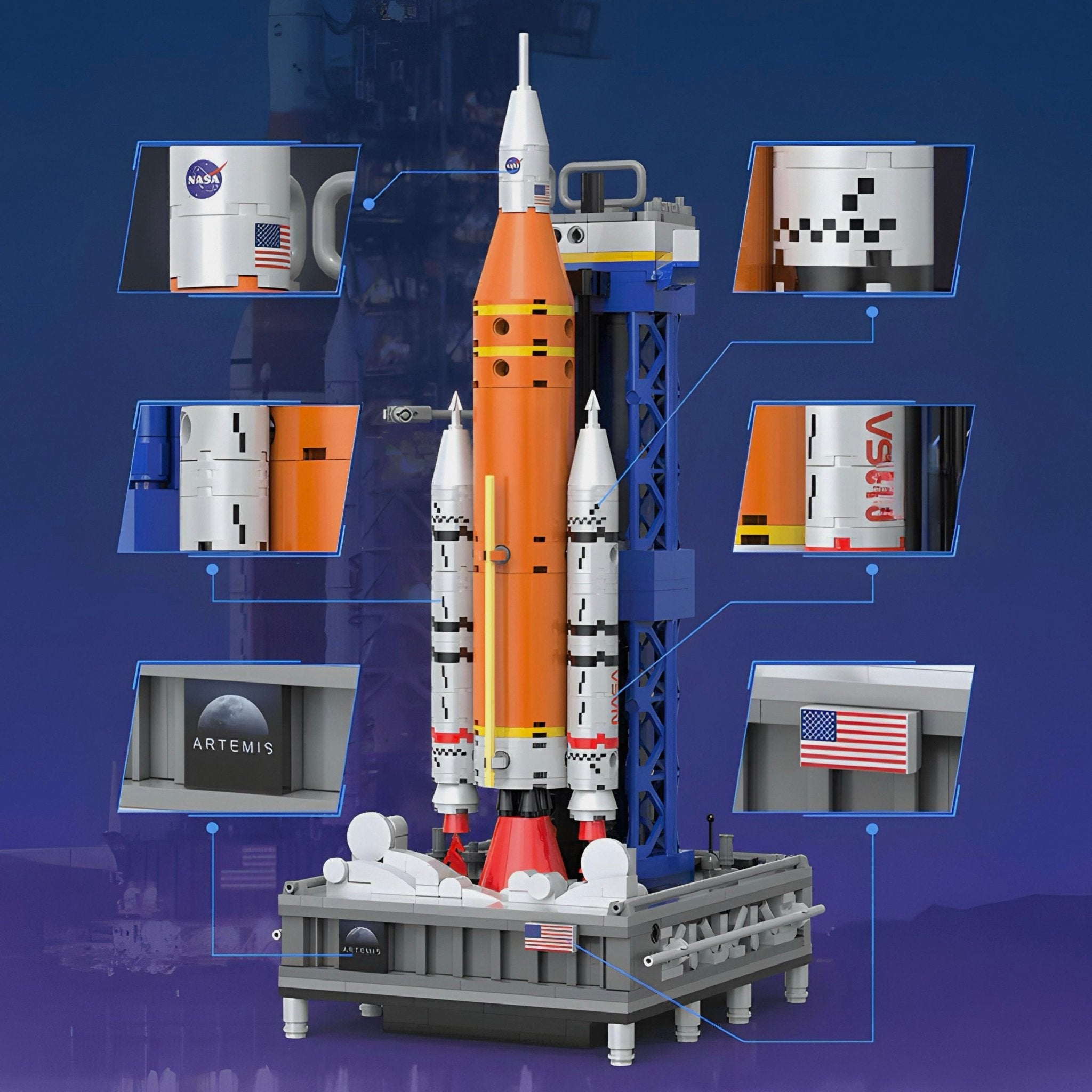 SLS ARTEMIS ROCKET | 658PCS - BRICKS LAB