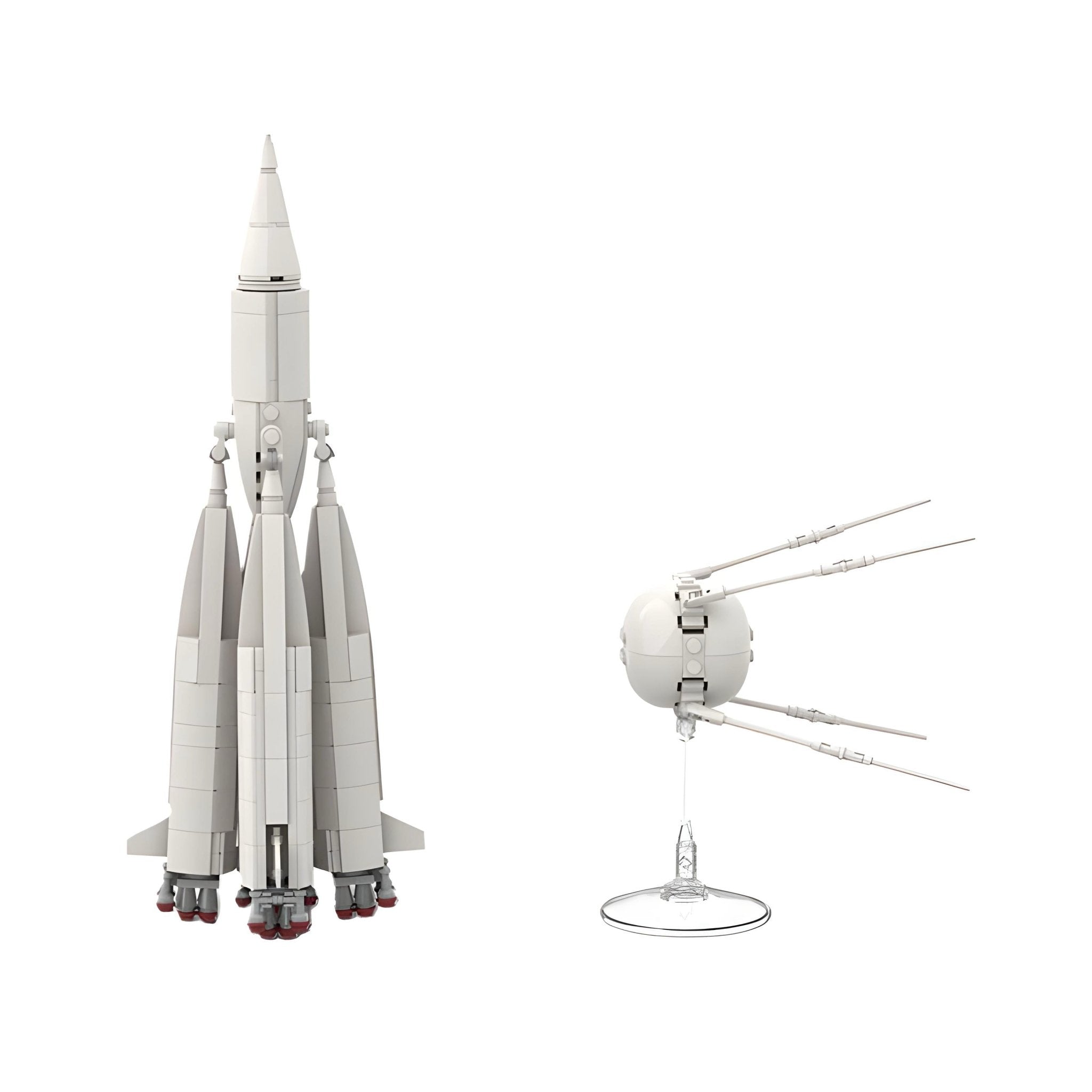 SPUTNIK 1 & R - 7 ROCKET 8K71PS M1 - 1PS | 541PCS - BRICKS LAB