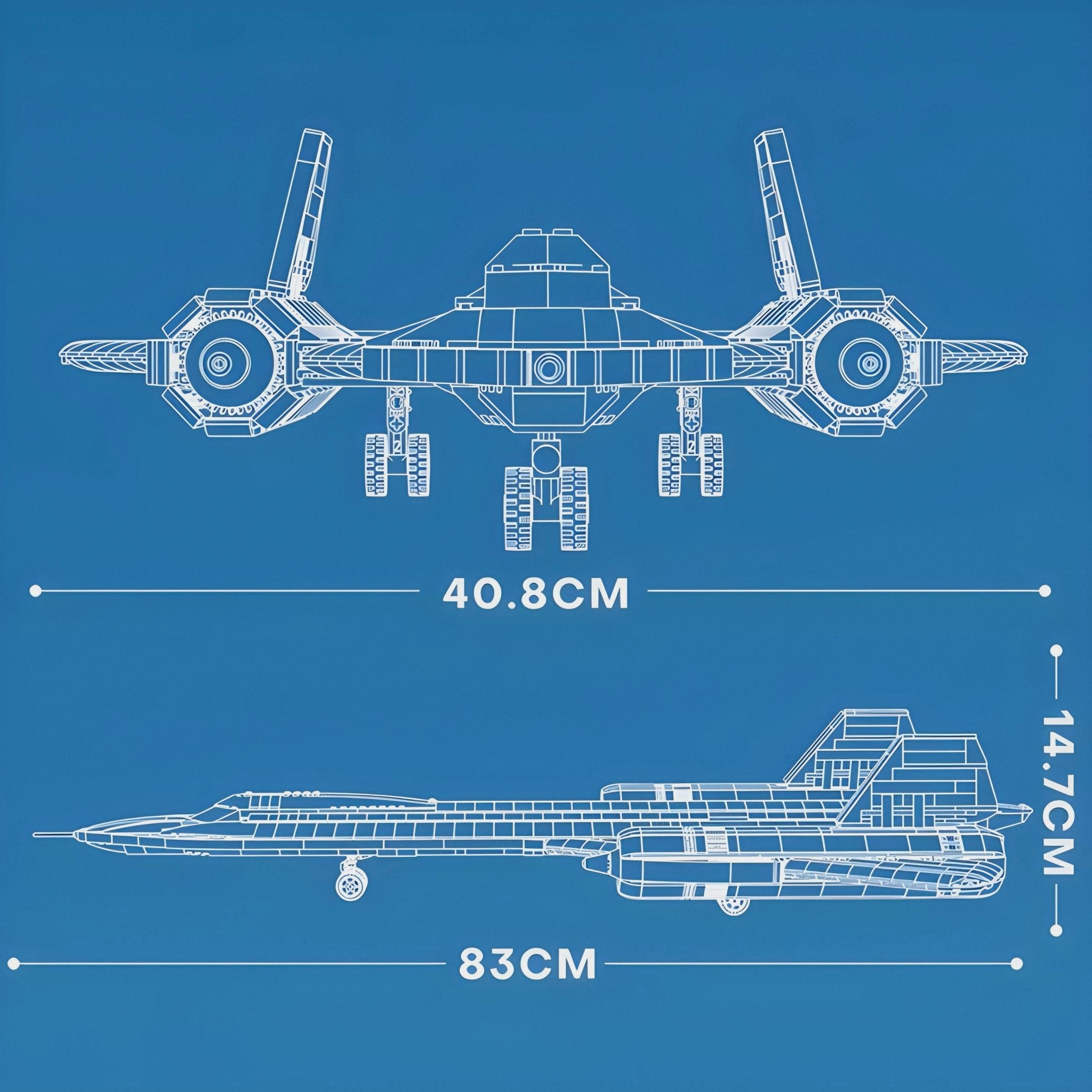SR - 71 BLACKBIRD | 1776PCS - BRICKS LAB