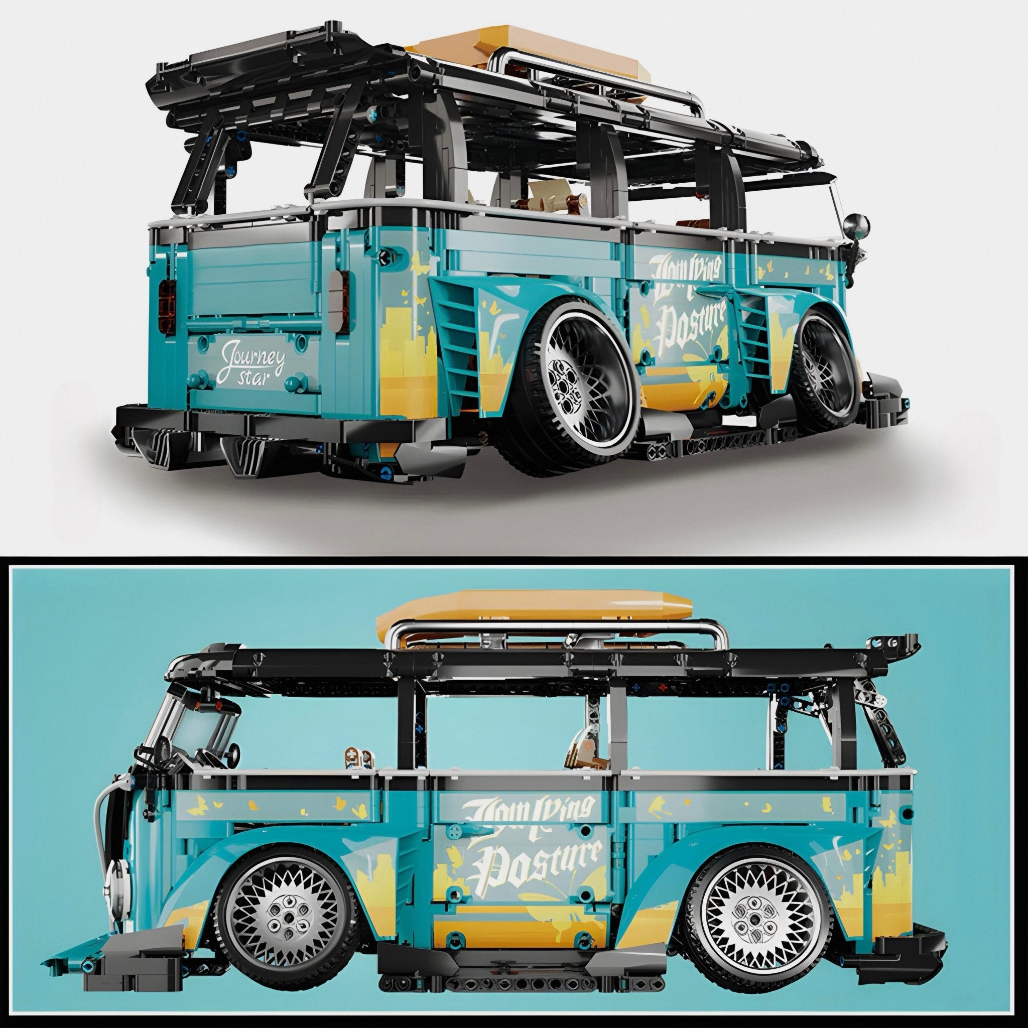 Stanced Classic Campervan | 2549pcs - BRICKS LAB