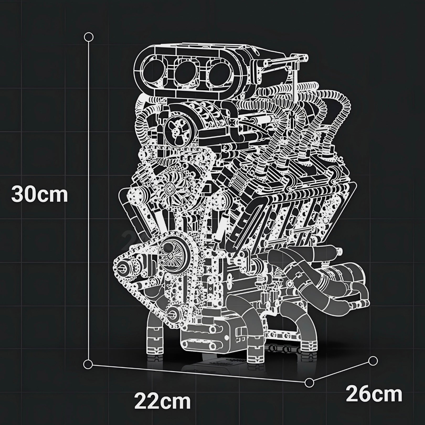 Supercharged V8 American Engine | 2348pcs - BRICKS LAB