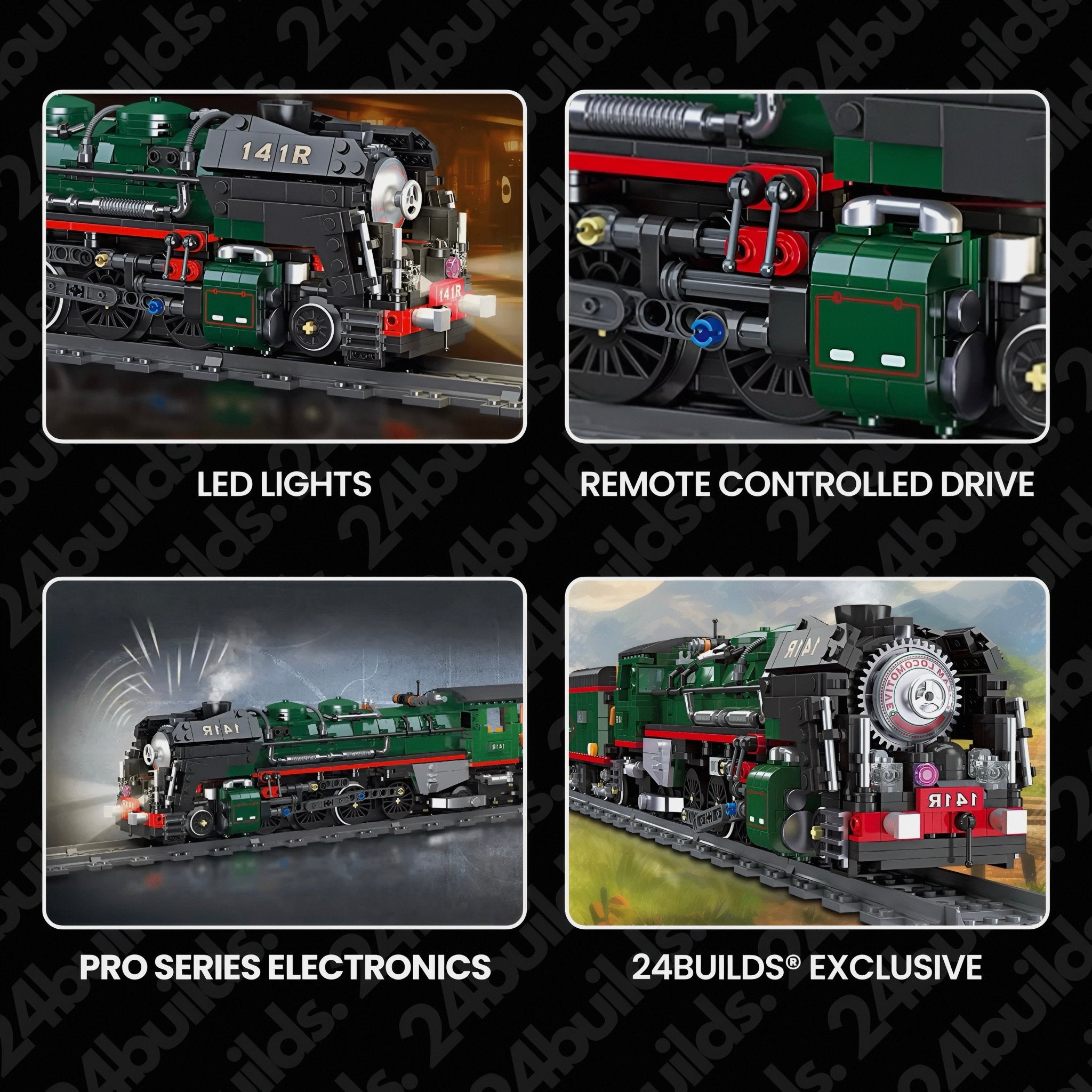 THE 141 R FRENCH STEAM LOCOMOTIVE | 1782PCS - BRICKS LAB