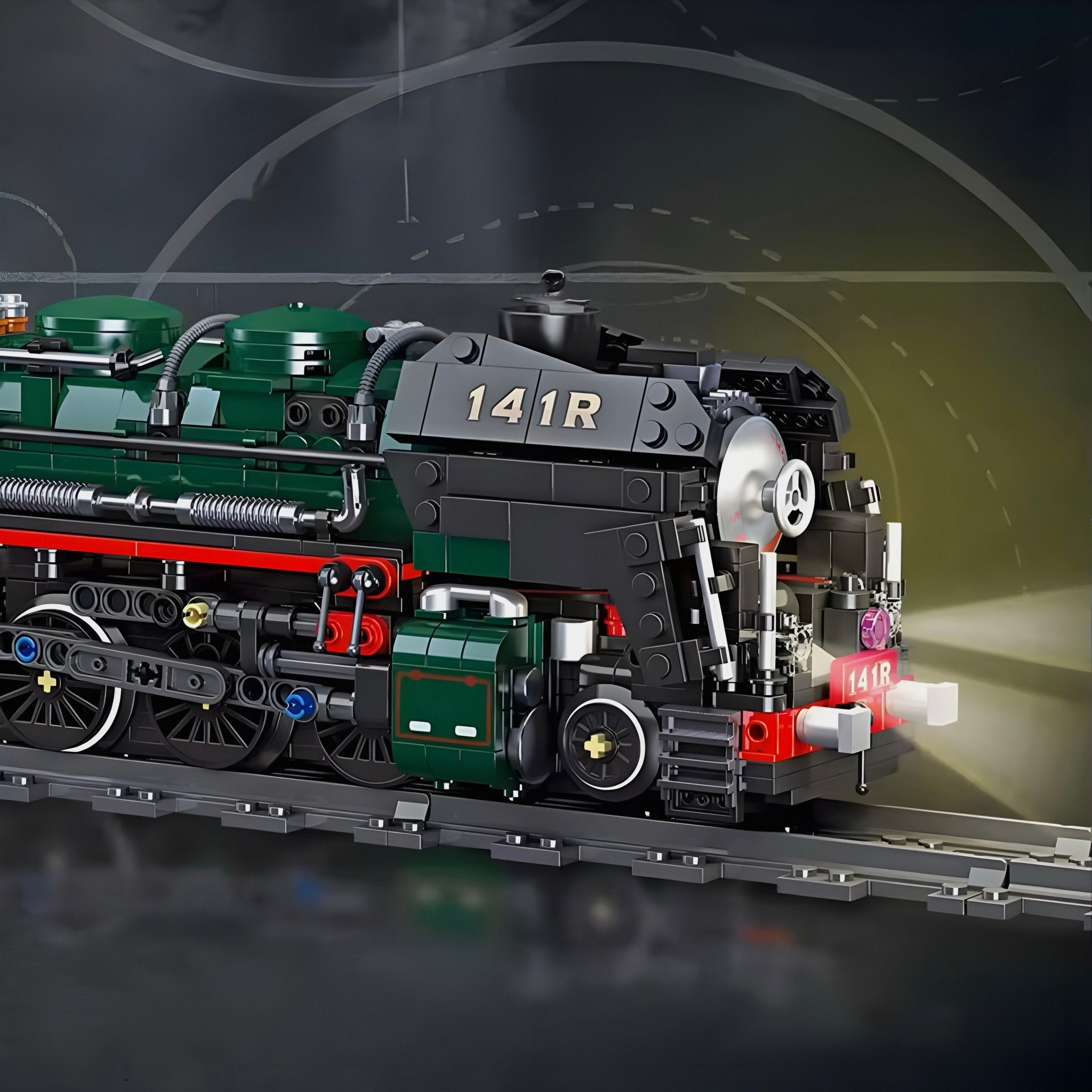 THE 141 R FRENCH STEAM LOCOMOTIVE | 1782PCS - BRICKS LAB