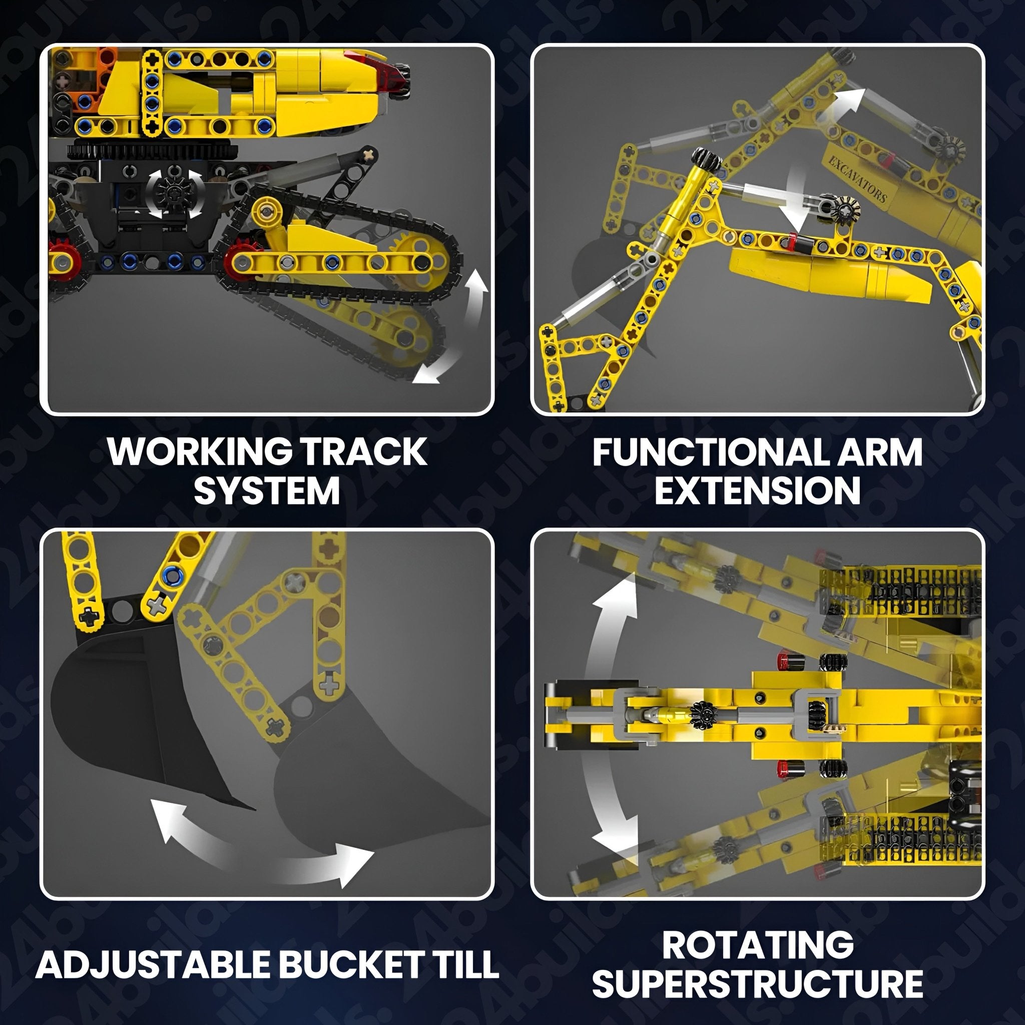 TRACKED CONSTRUCTION EXCAVATOR | 840PCS - BRICKS LAB