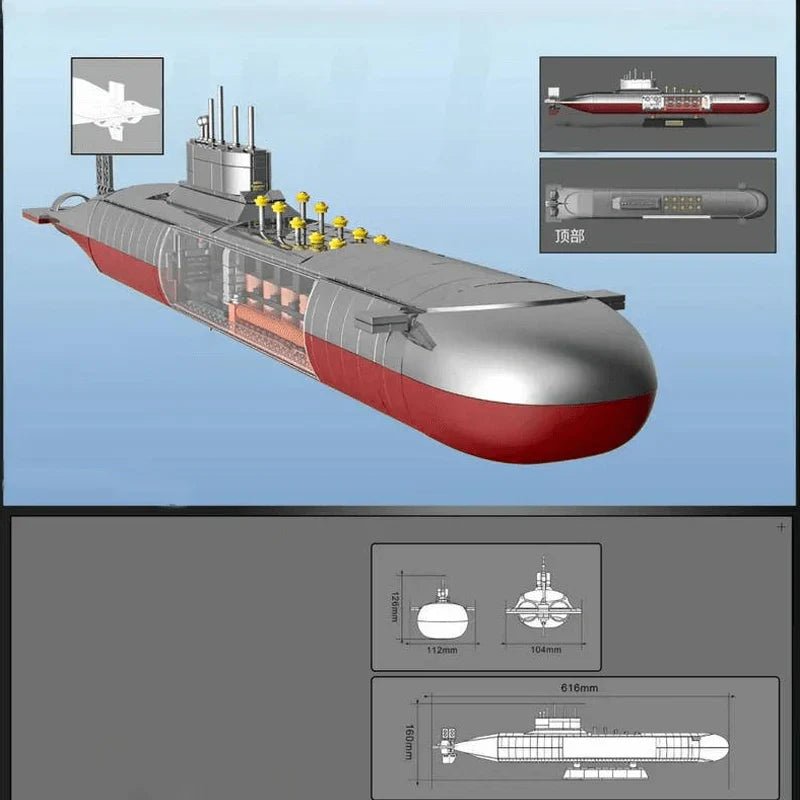 TYPE 9411 NUCLEAR SUBMARINE | 1104PCS - BRICKS LAB